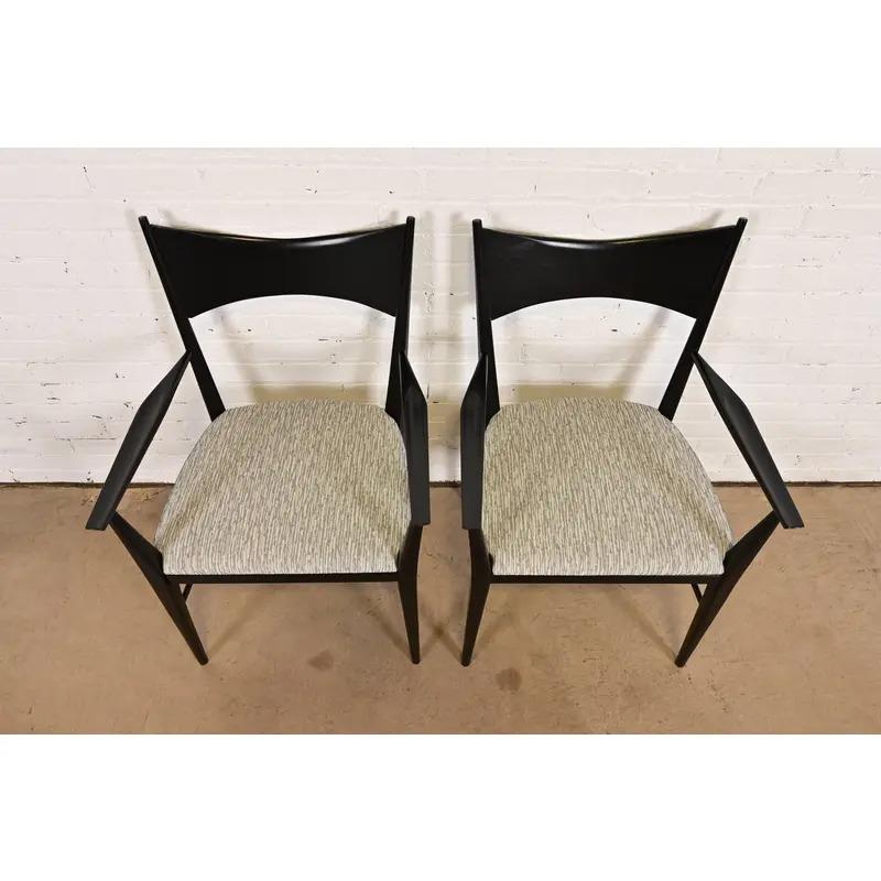 Paul McCobb für Directional Bow Tie Armchairs oder Dining Captain Chairs, Paar (Mitte des 20. Jahrhunderts) im Angebot