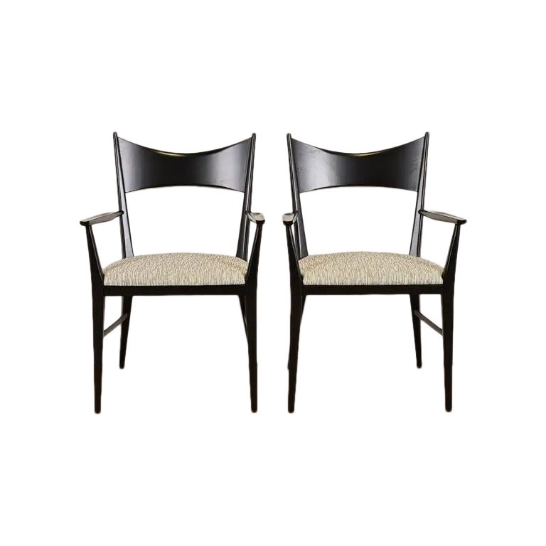 Paul McCobb für Directional Bow Tie Armchairs oder Dining Captain Chairs, Paar im Angebot
