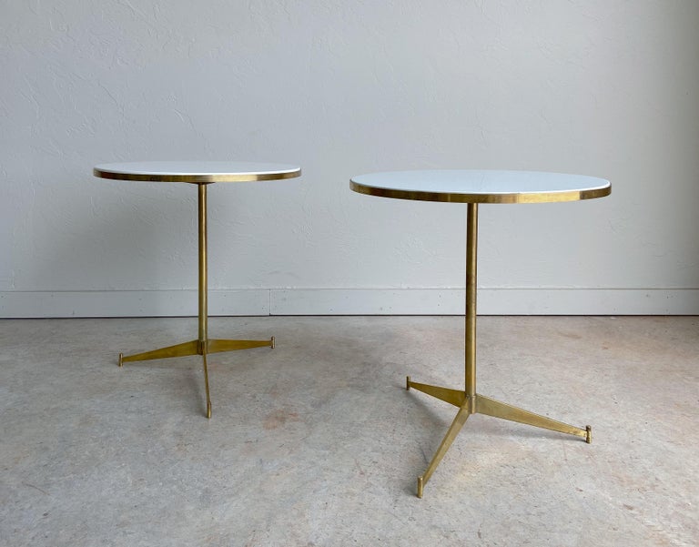 Paul McCobb for Directional Brass and Vitrolite “Cigarette” Table, 1954 at  1stDibs