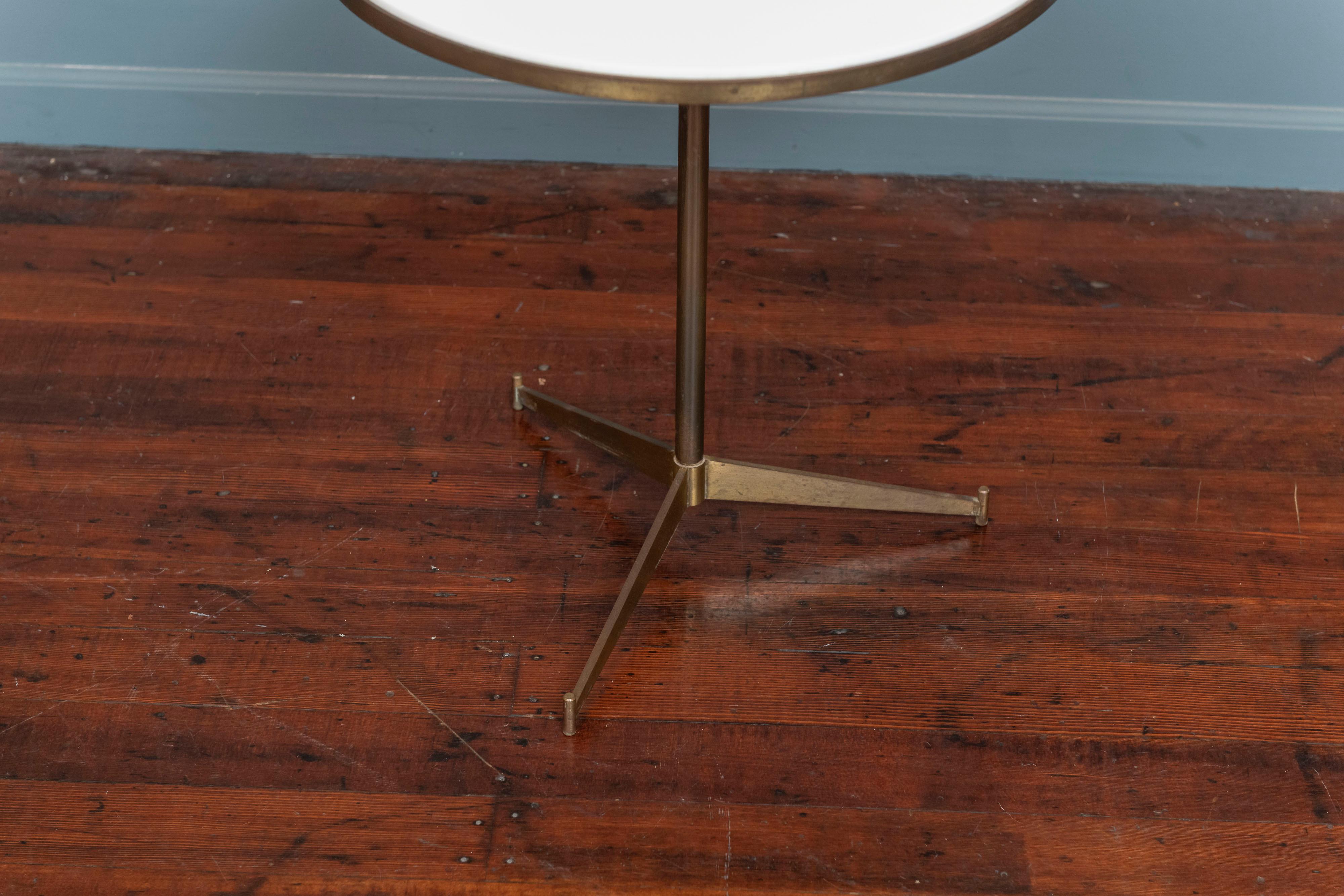 Paul McCobb for Directional Brass and Vitrolite Cigarette Table at 1stDibs