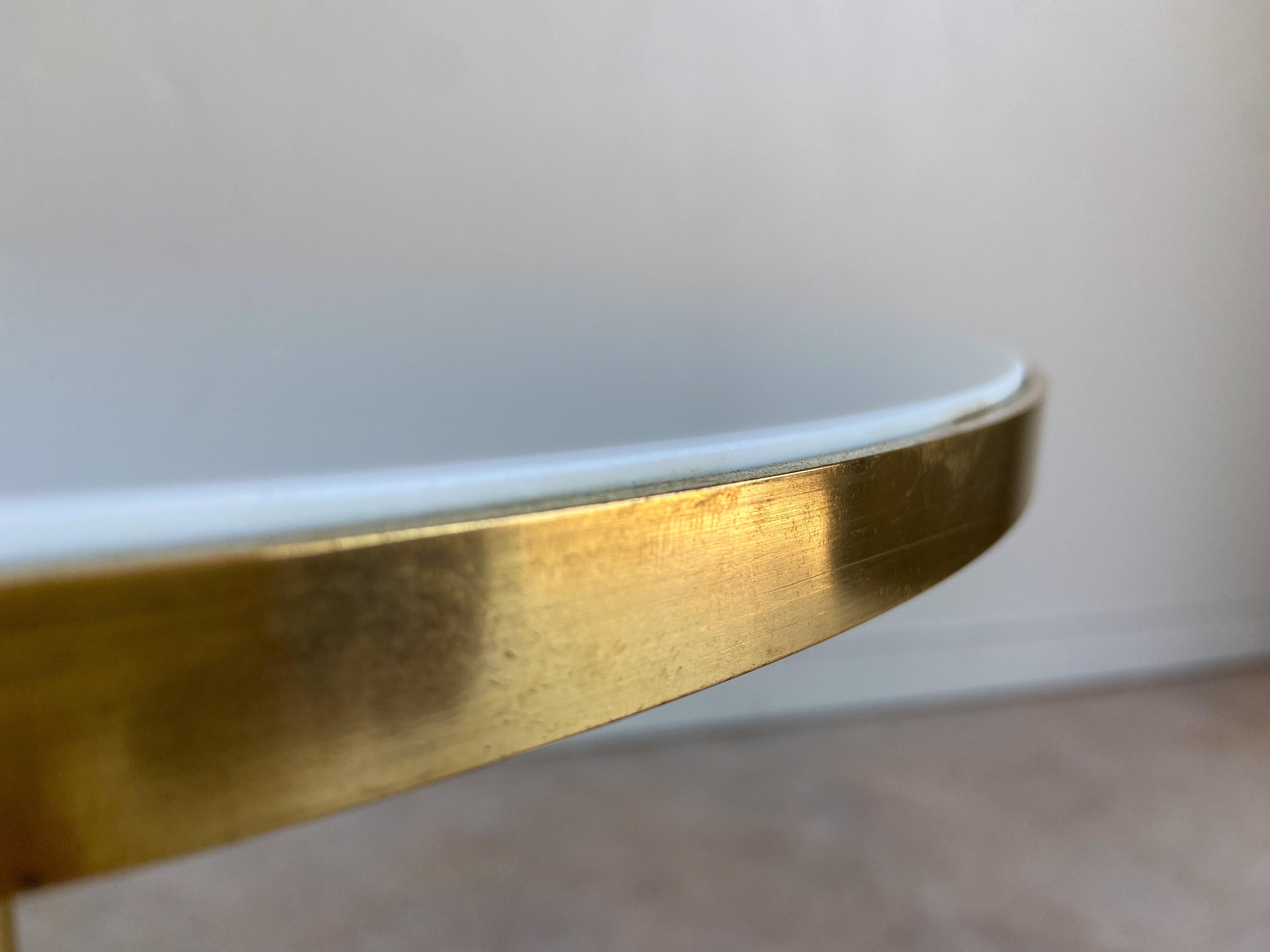 Mid-20th Century Paul McCobb for Directional Brass and Vitrolite Cigarette Table