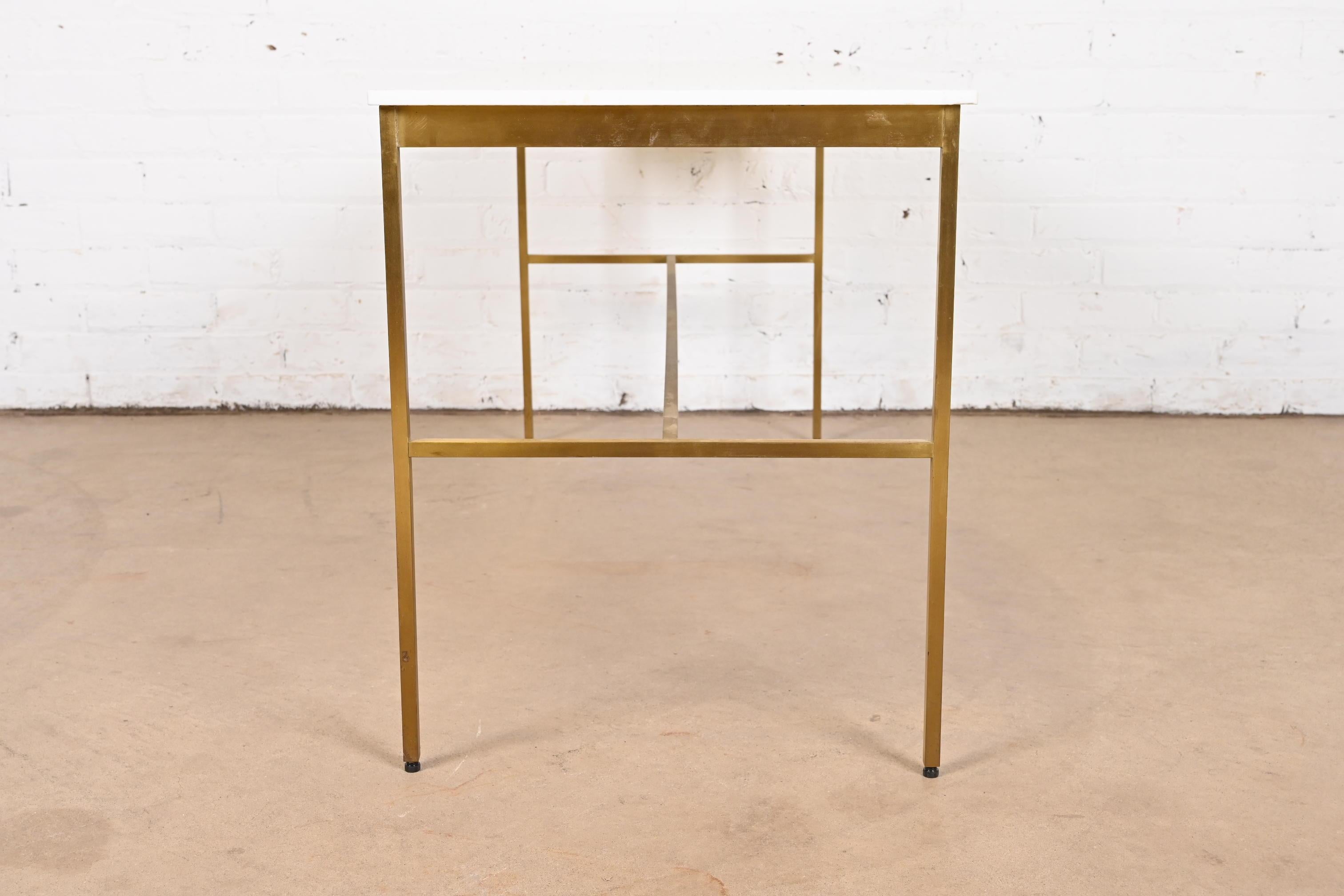 Paul McCobb for Directional Brass and Vitrolite Cocktail Table, 1950s For Sale 2