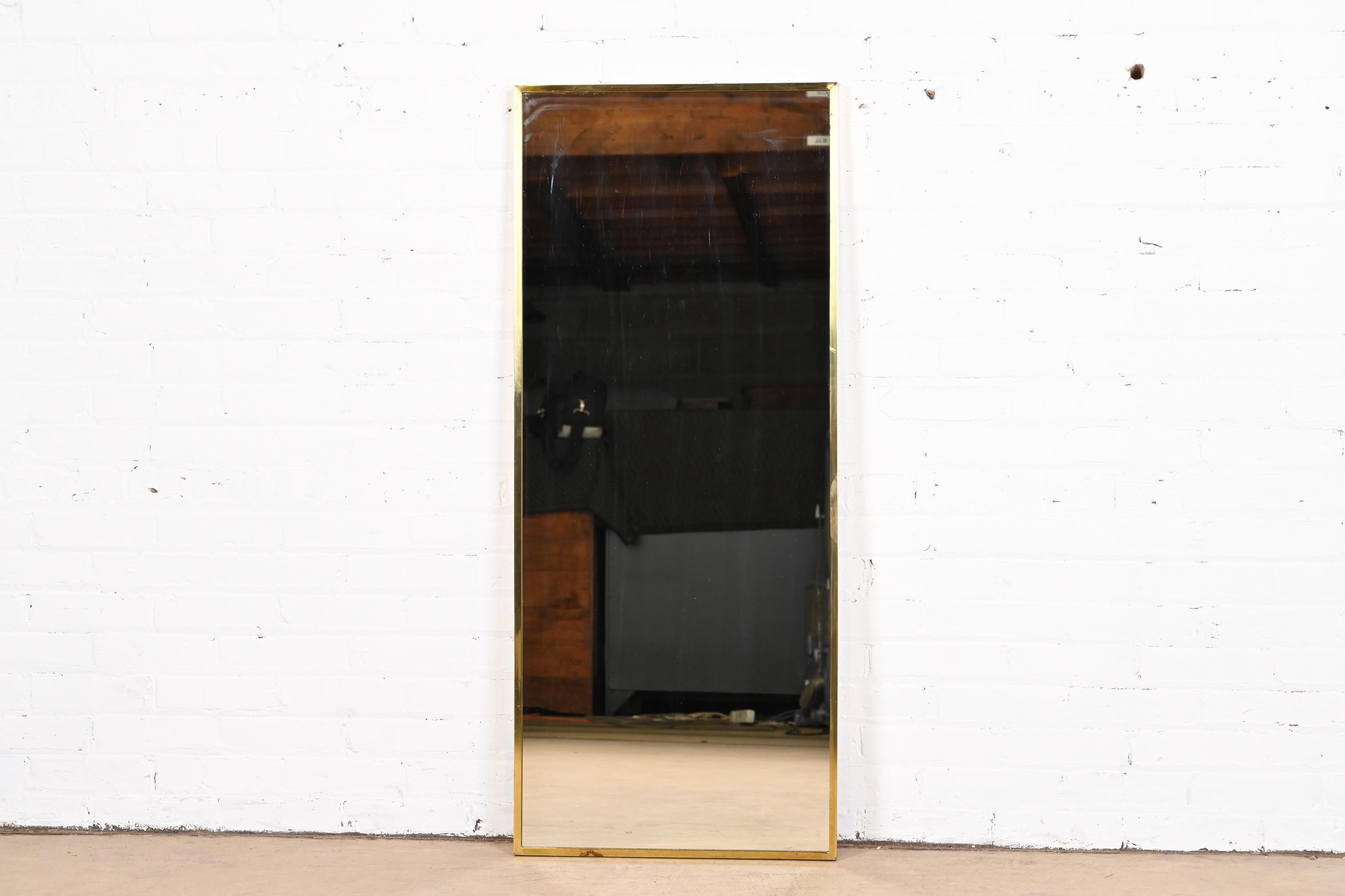 Mid-Century Modern Paul McCobb for Directional Brass Framed Wall Mirror, 1950s
