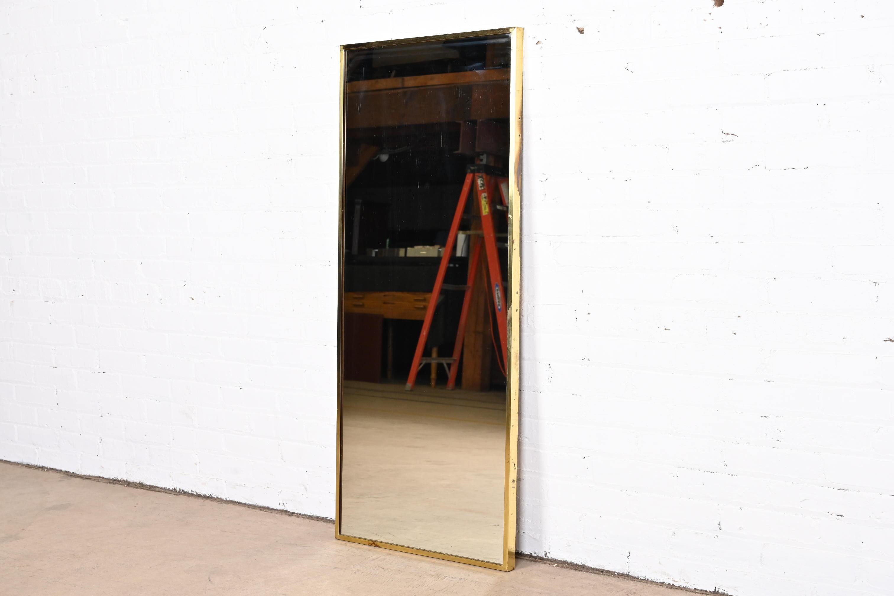 American Paul McCobb for Directional Brass Framed Wall Mirror, 1950s