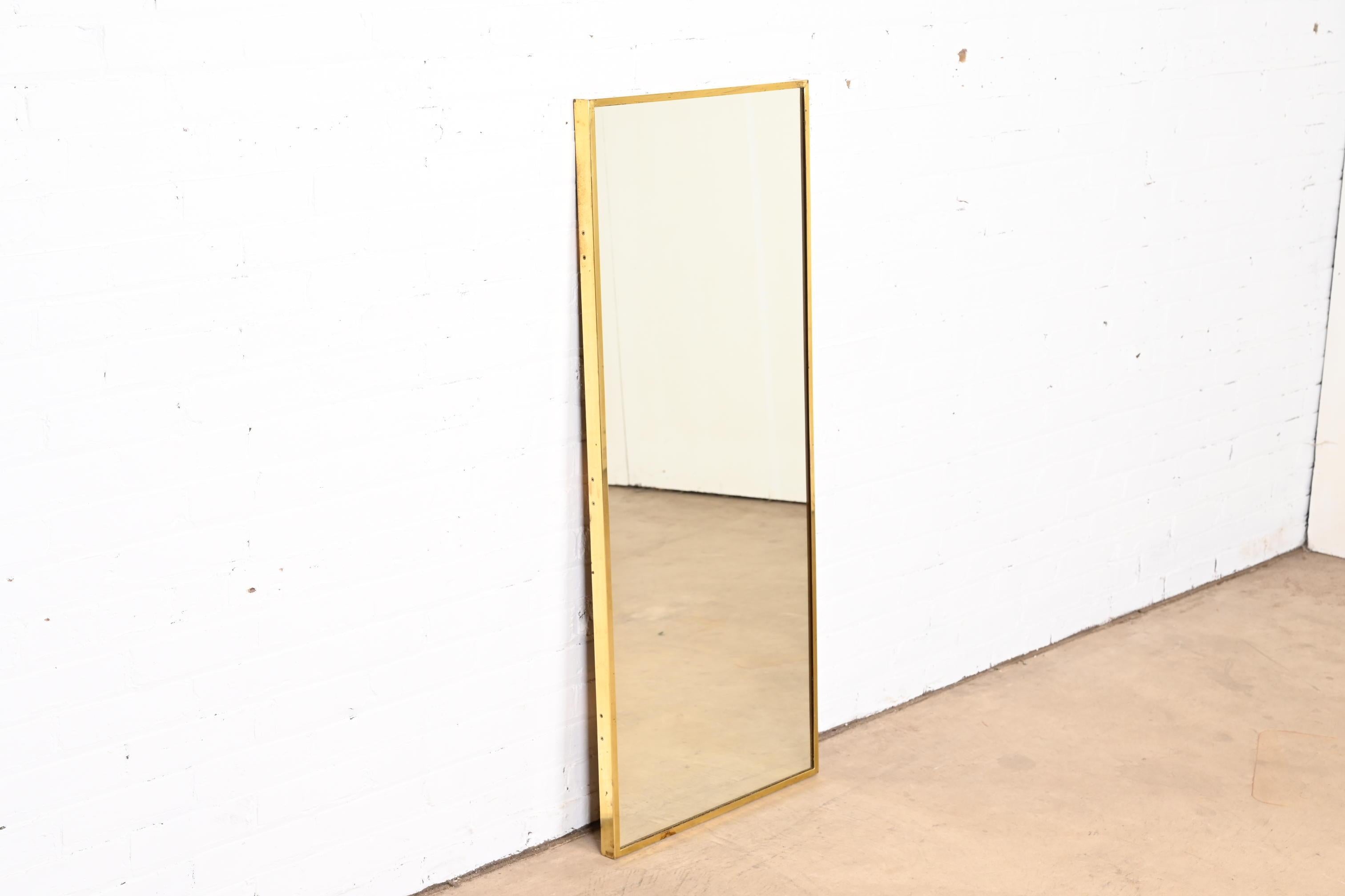 Paul McCobb for Directional Brass Framed Wall Mirror, 1950s In Good Condition In South Bend, IN