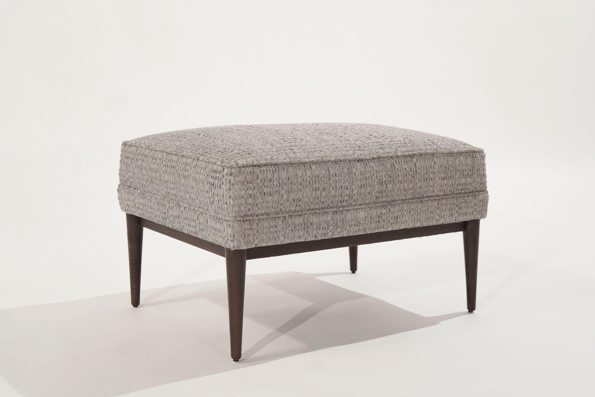 Chenille Paul McCobb for Directional Lounge Chairs and Ottoman, C. 1950s