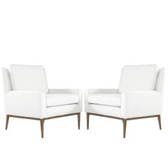 Paul McCobb for Directional Lounge Chairs in Linen, 1950s