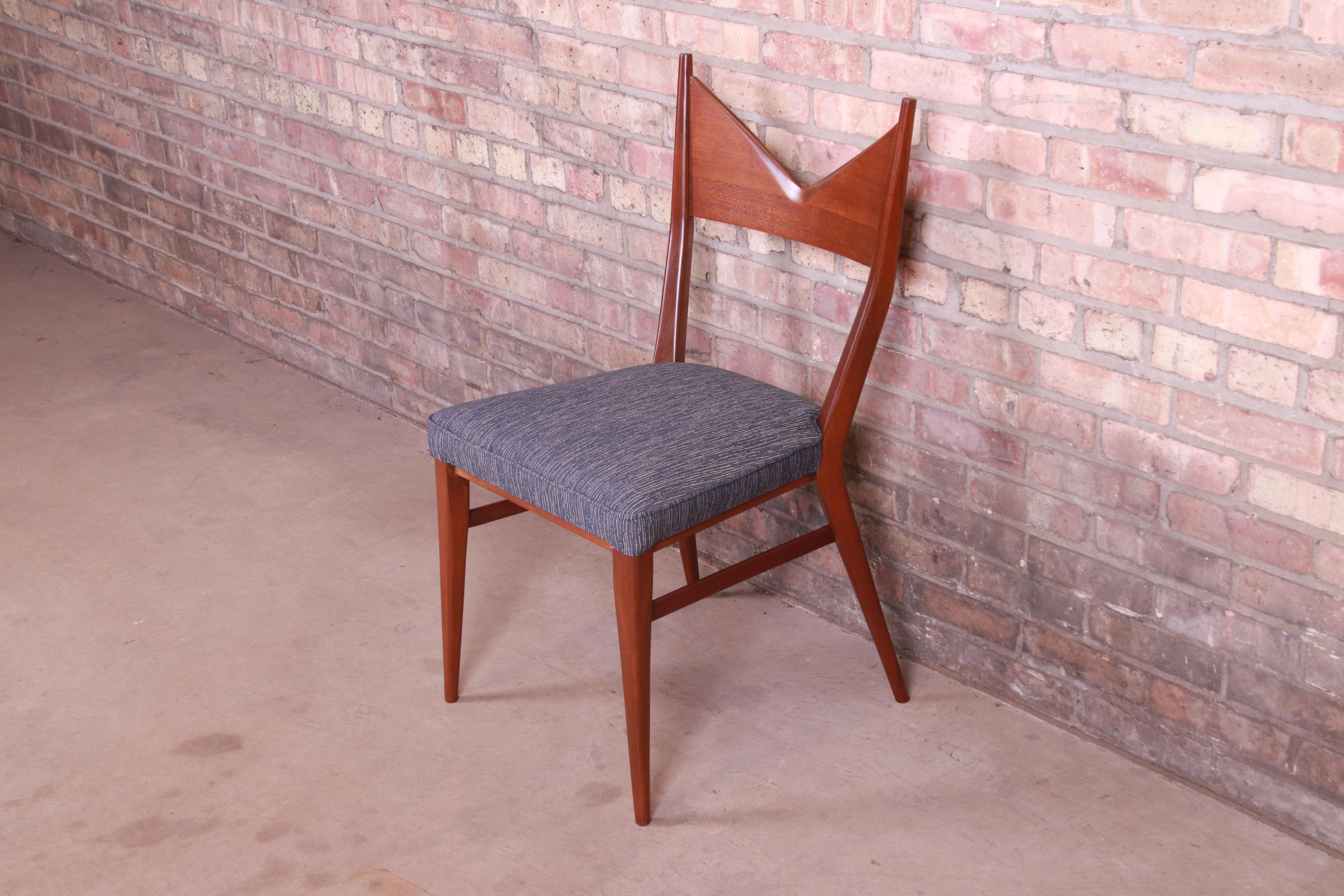Paul McCobb for Directional Mahogany Bowtie Dining Chairs, Fully Restored For Sale 3