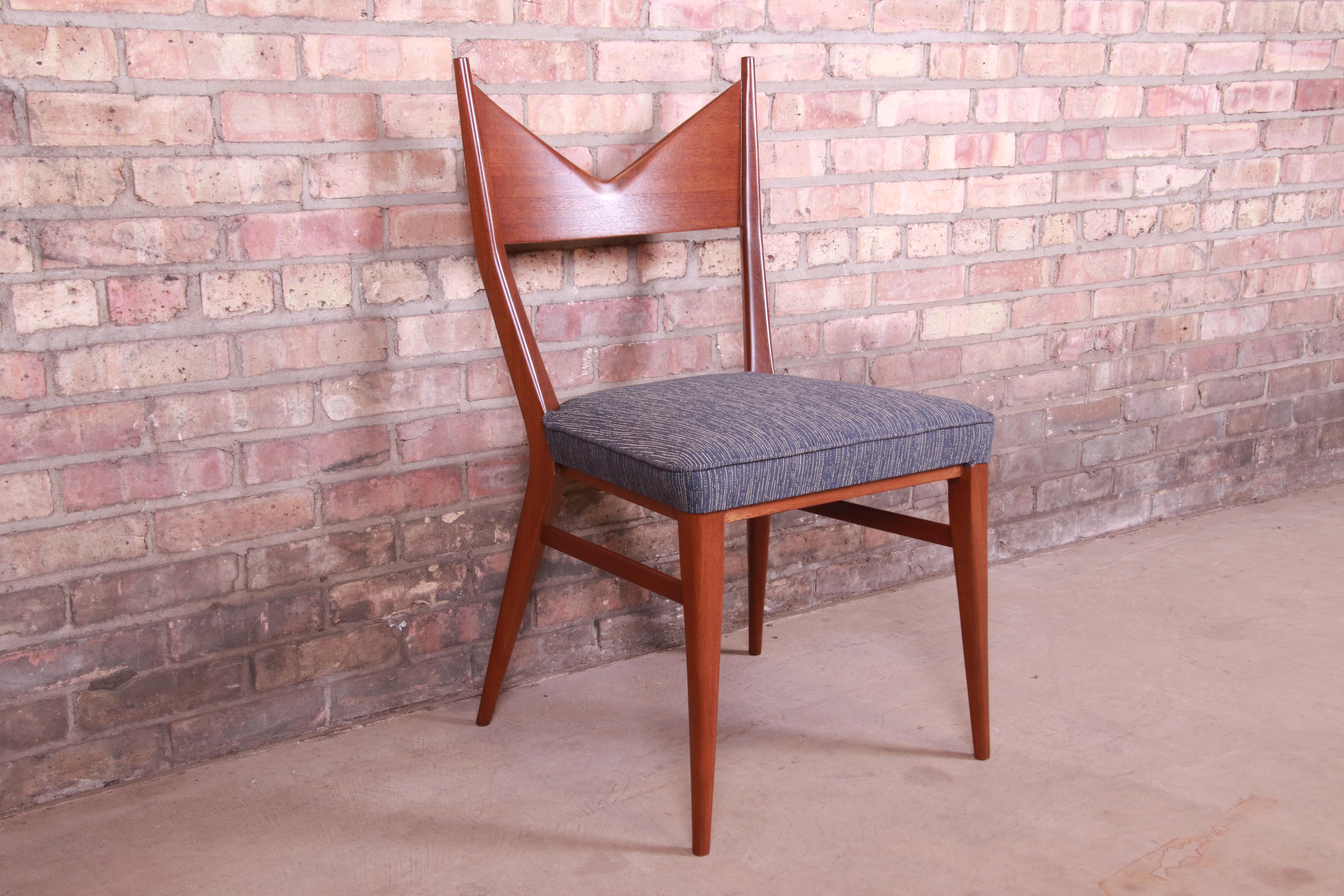 Paul McCobb for Directional Mahogany Bowtie Dining Chairs, Fully Restored For Sale 6