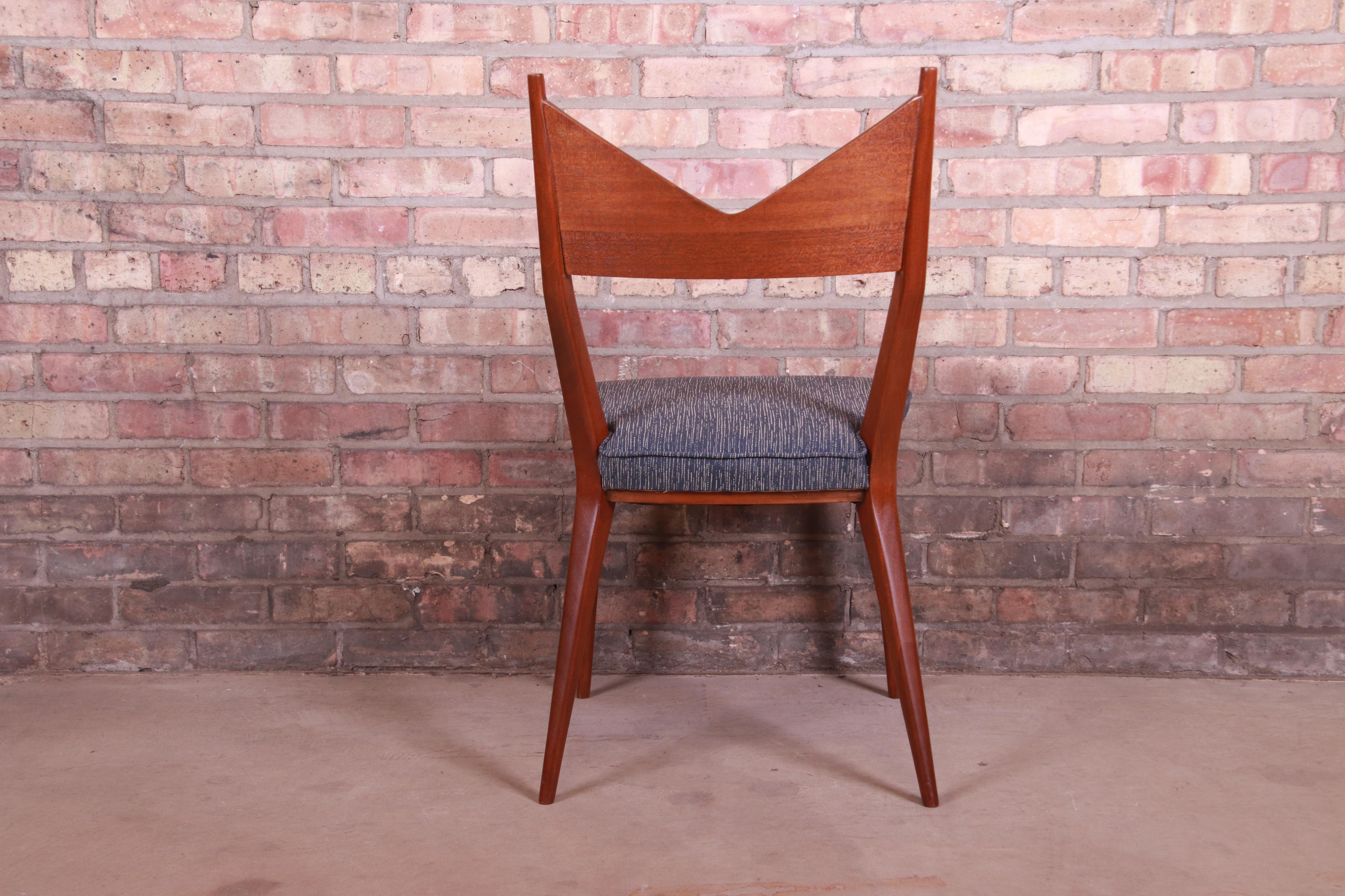 Paul McCobb for Directional Mahogany Bowtie Dining Chairs, Fully Restored For Sale 10