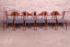 Paul McCobb for Directional Mahogany Bowtie Dining Chairs, Fully Restored