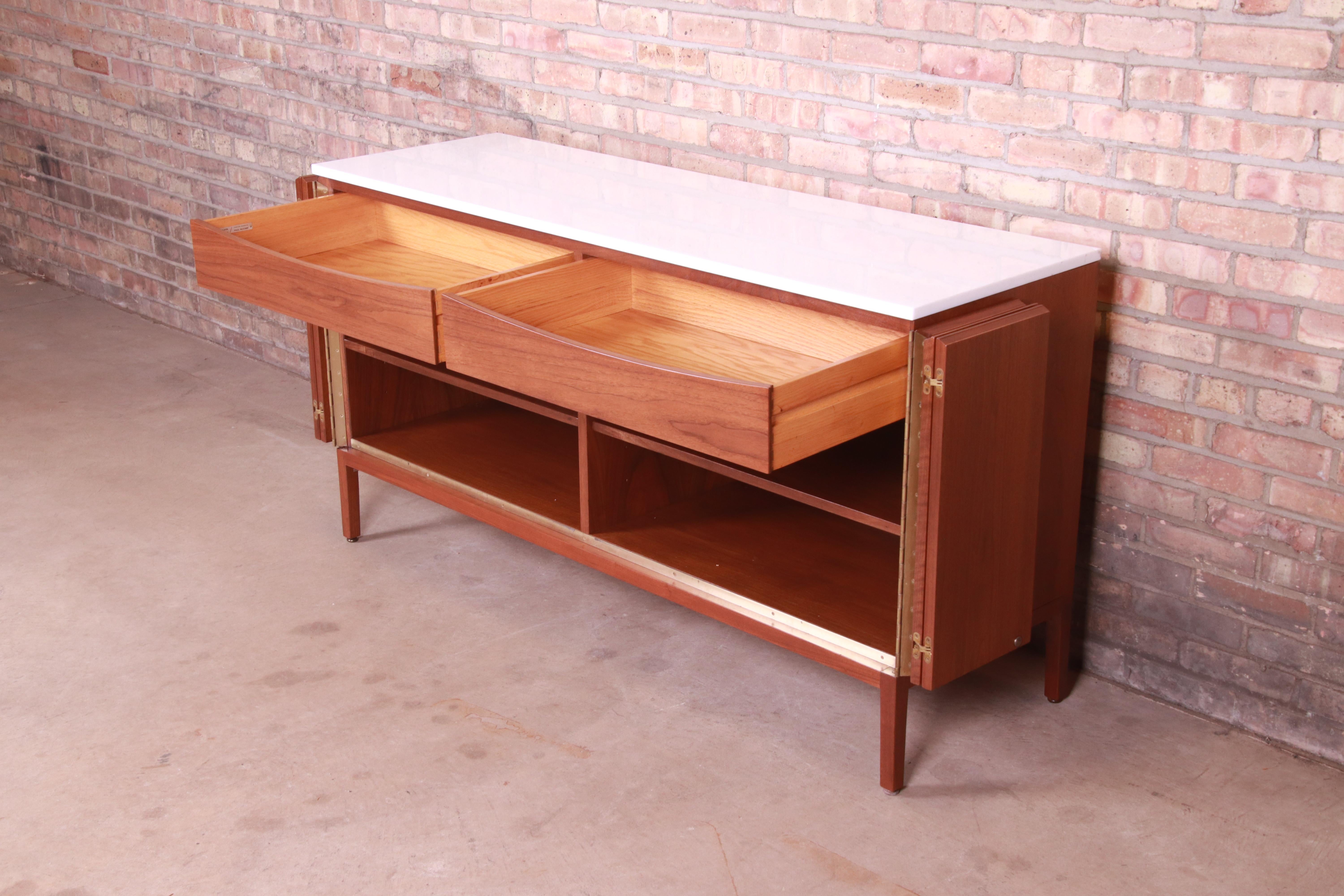 Paul McCobb for Directional Mahogany Credenza or Bar Cabinet, Newly Refinished 6