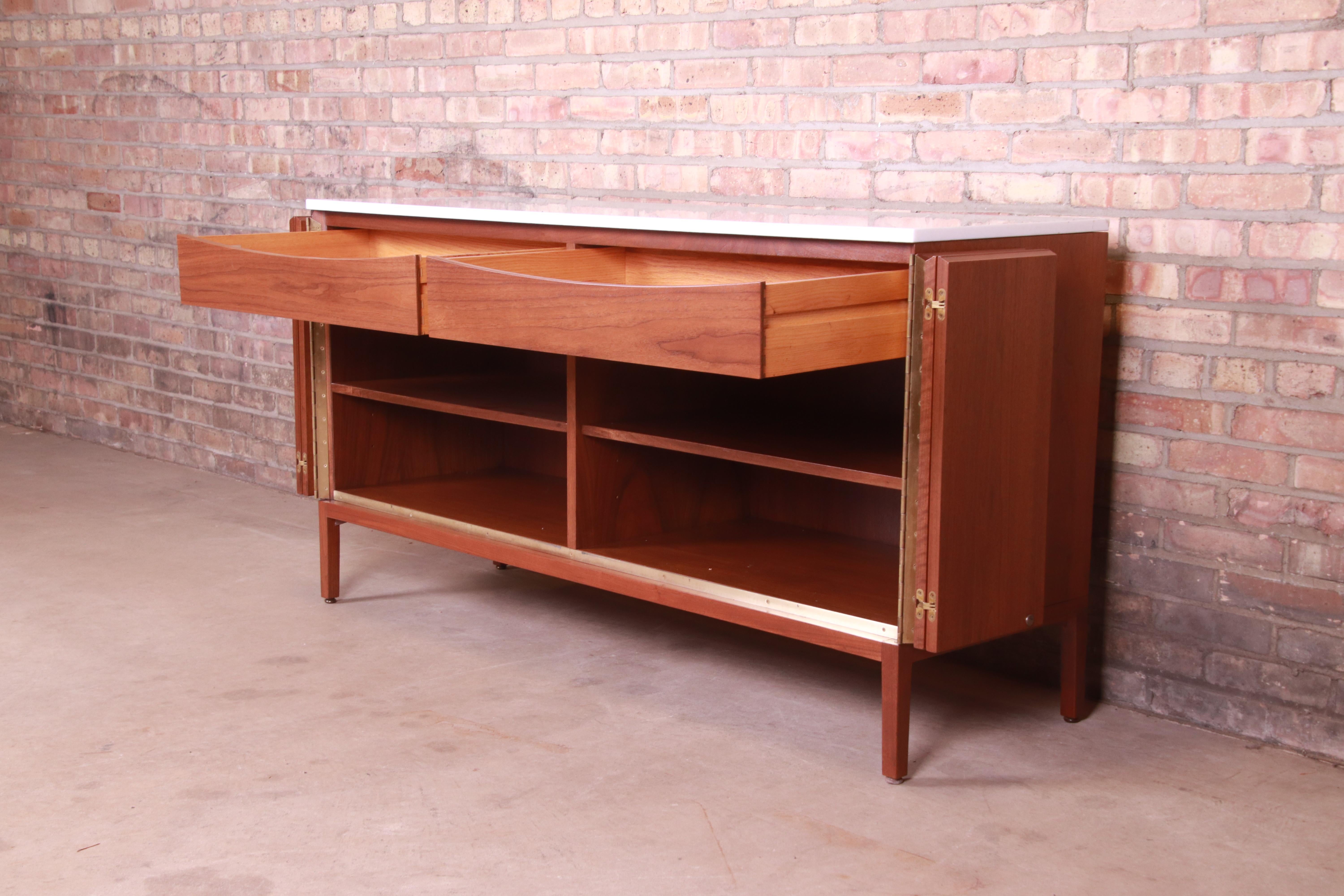 Paul McCobb for Directional Mahogany Credenza or Bar Cabinet, Newly Refinished 7