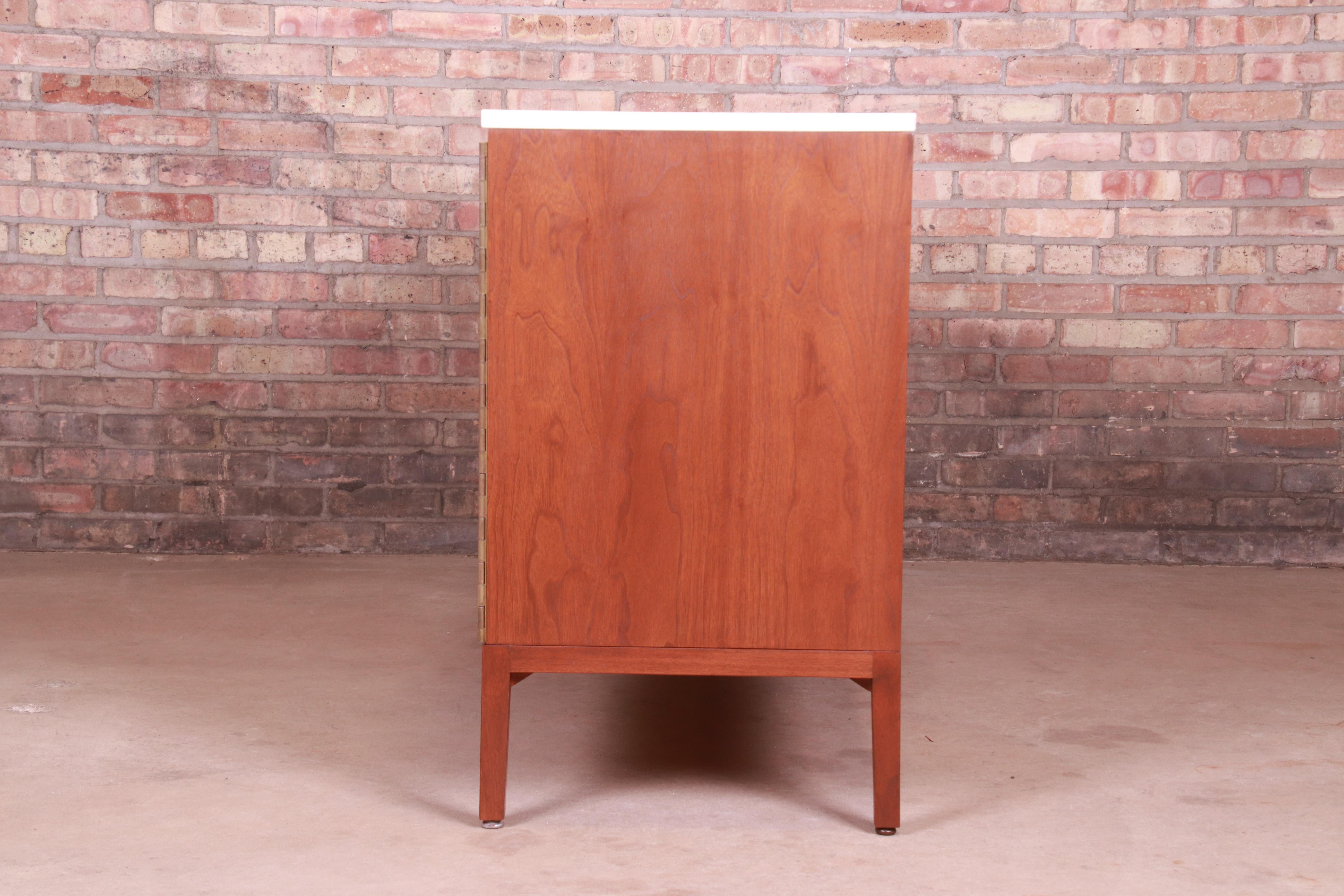Paul McCobb for Directional Mahogany Credenza or Bar Cabinet, Newly Refinished 10