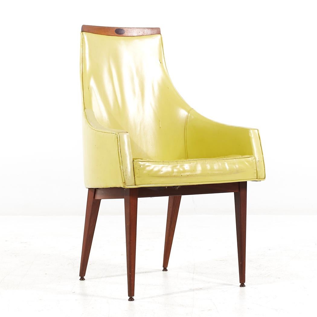 Paul McCobb for Directional MCM Bleached Mahogany and Cane Dining Chairs - 4 For Sale 4