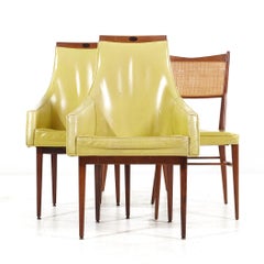 Paul McCobb for Directional MCM Bleached Mahogany and Cane Dining Chairs - 4