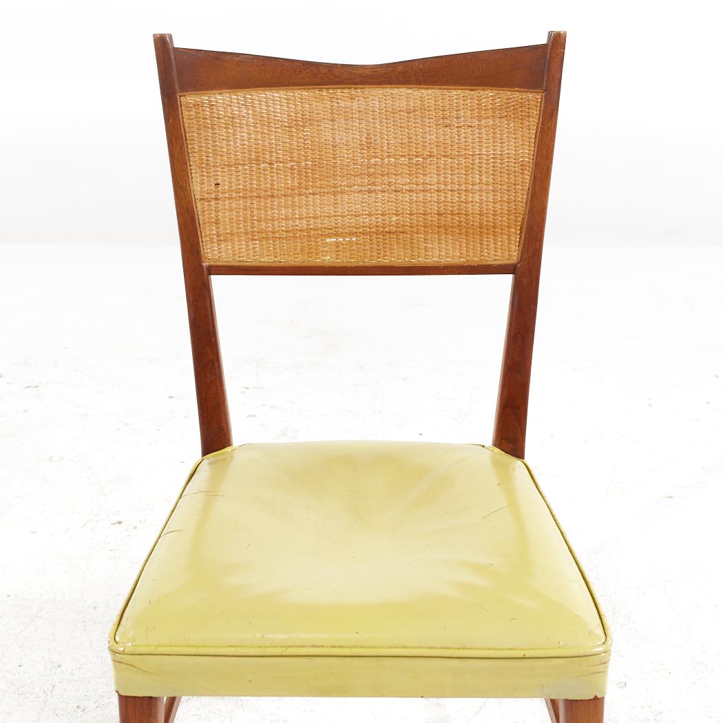Paul McCobb for Directional MCM Bleached Mahogany and Cane Dining Chairs - 4 For Sale 3