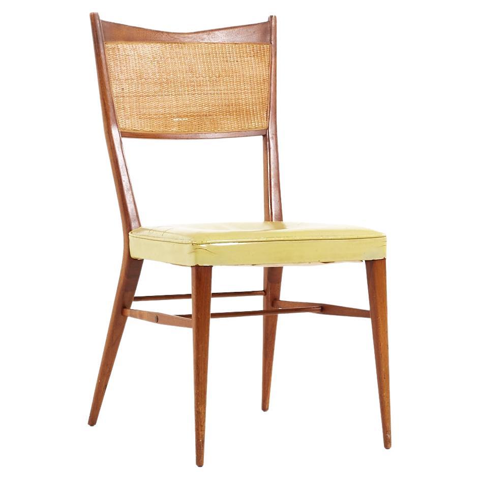 Paul McCobb for Directional MCM Bleached Mahogany and Cane Dining Chairs - 4 For Sale