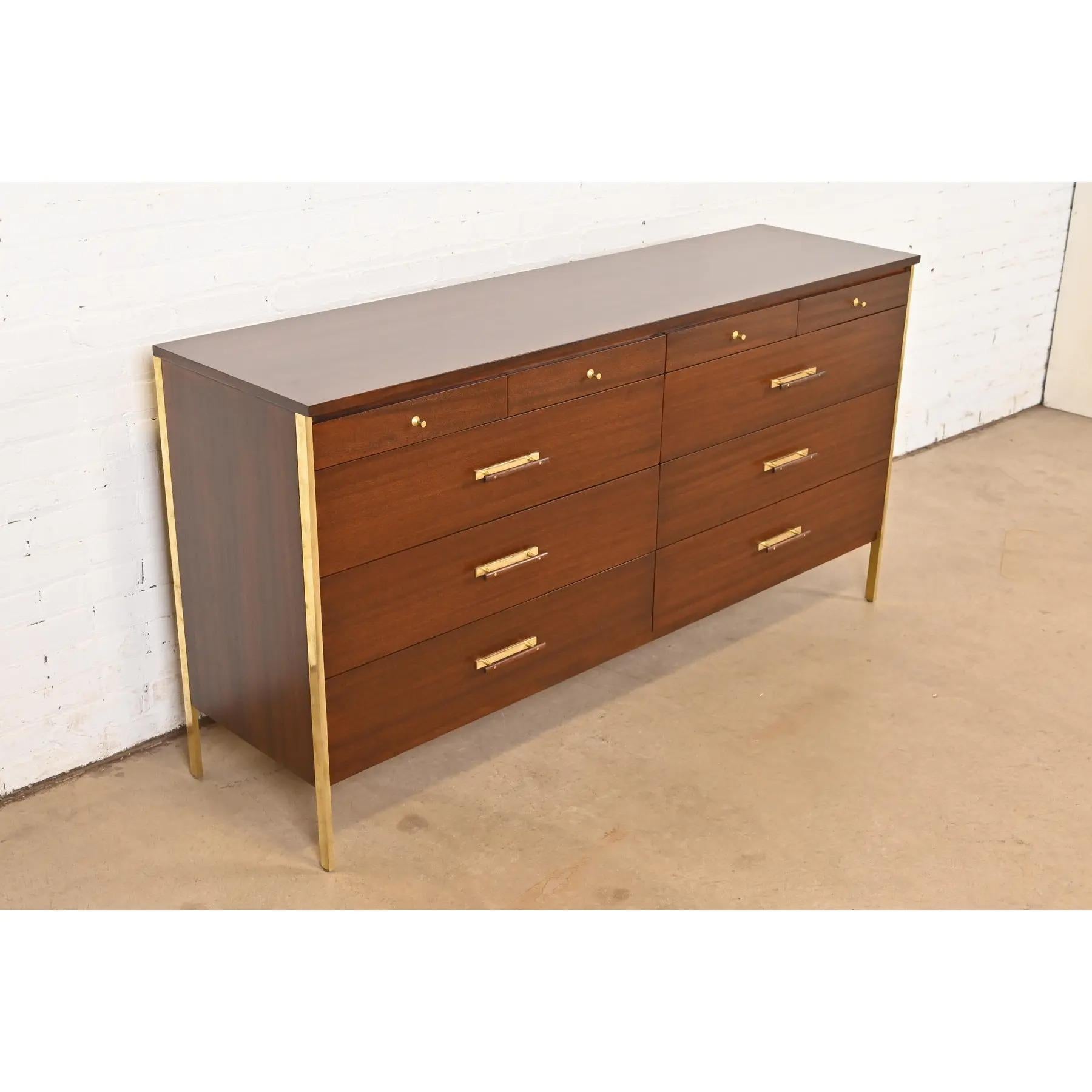 Paul McCobb für Directional Mid-Century Modern Zehn-Schubladen-Kommode, neu lackiert im Zustand „Gut“ im Angebot in South Bend, IN