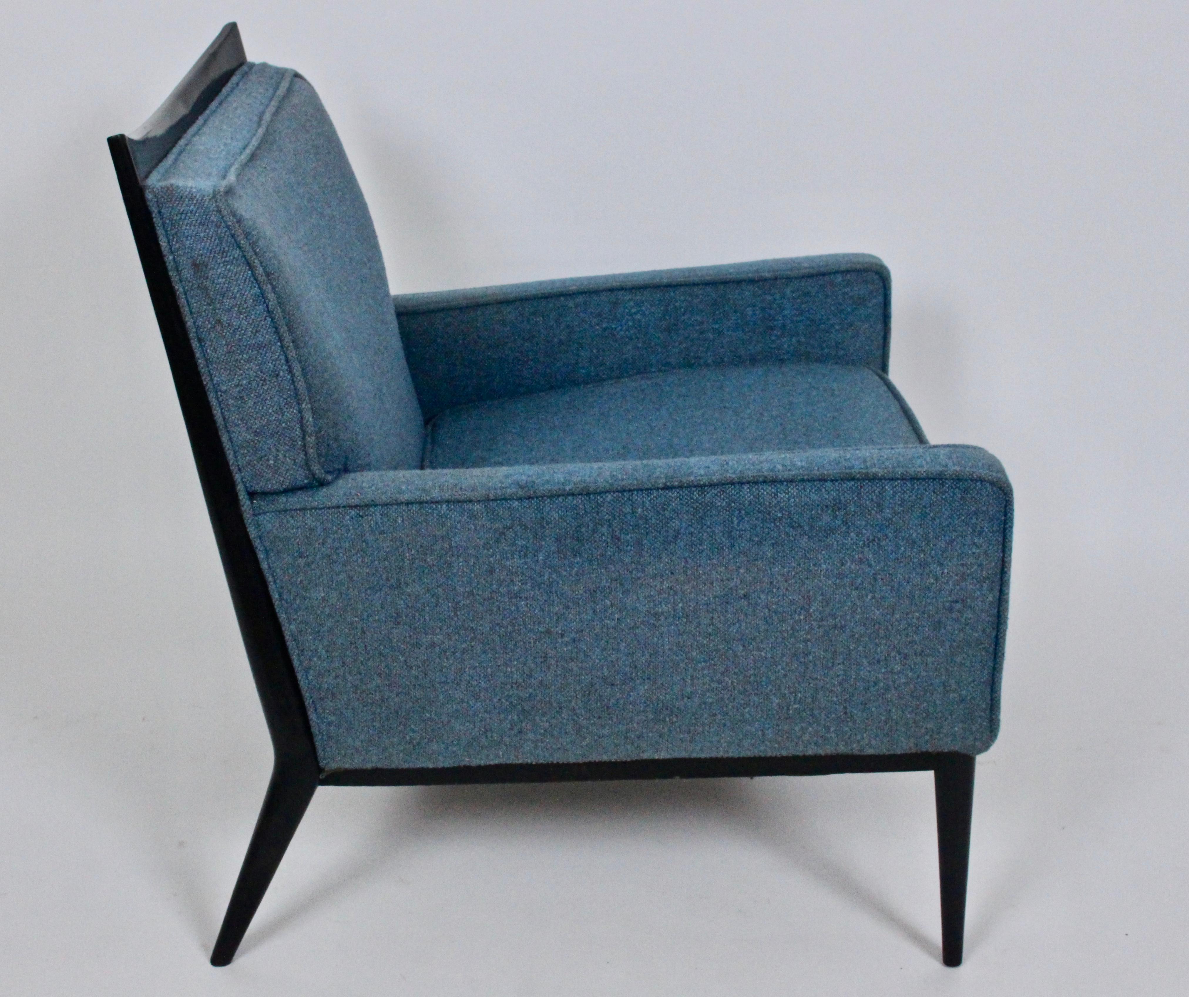 Mid-Century Modern Paul McCobb for Directional Model 1322 Black Rim Lounge Chair For Sale