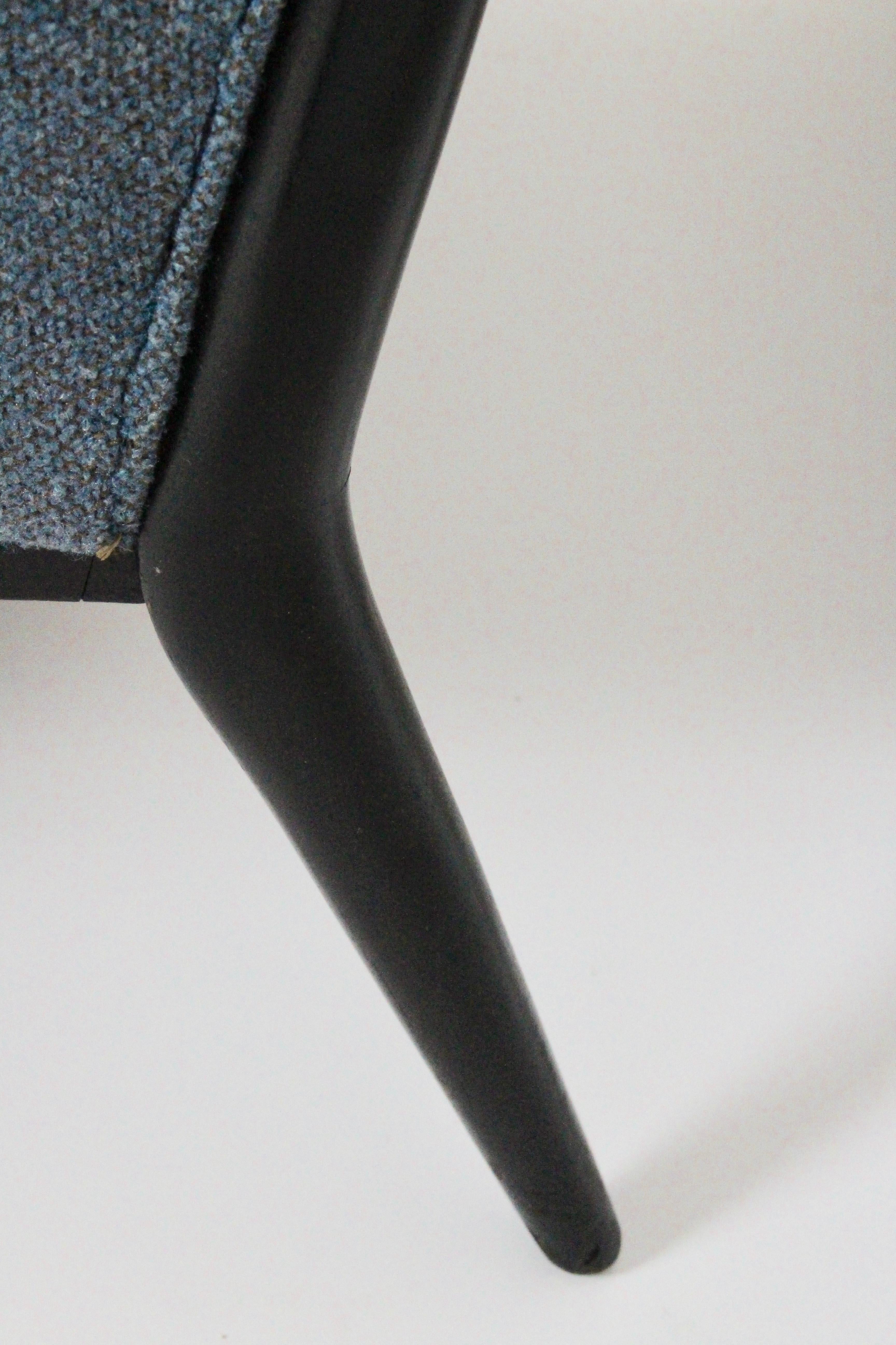 Paul McCobb for Directional Model 1322 Black Rim Lounge Chair For Sale 1