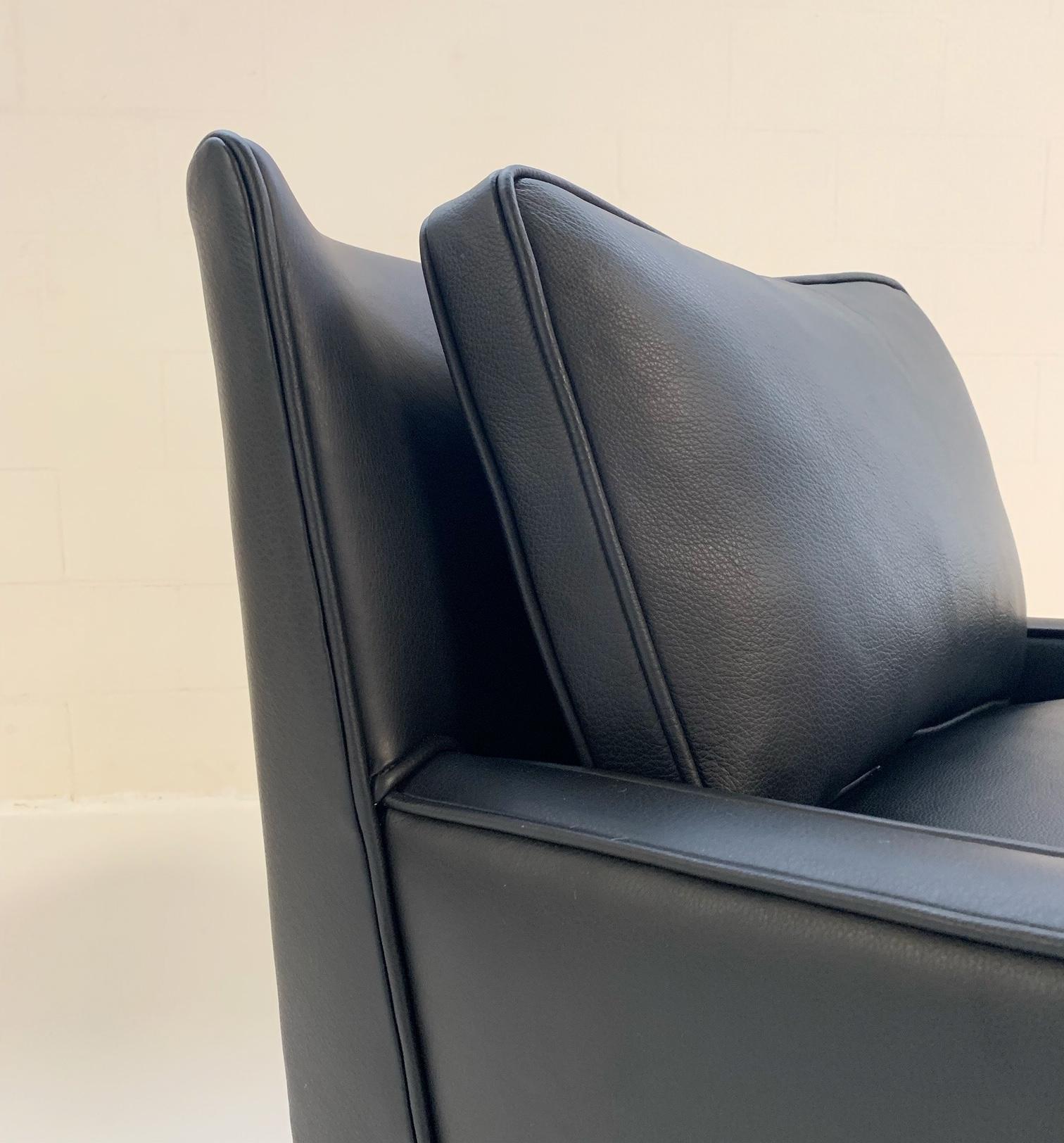 Mid-20th Century Paul McCobb for Directional Model 302 Lounge Chair in Loro Piana Bufalo Leather