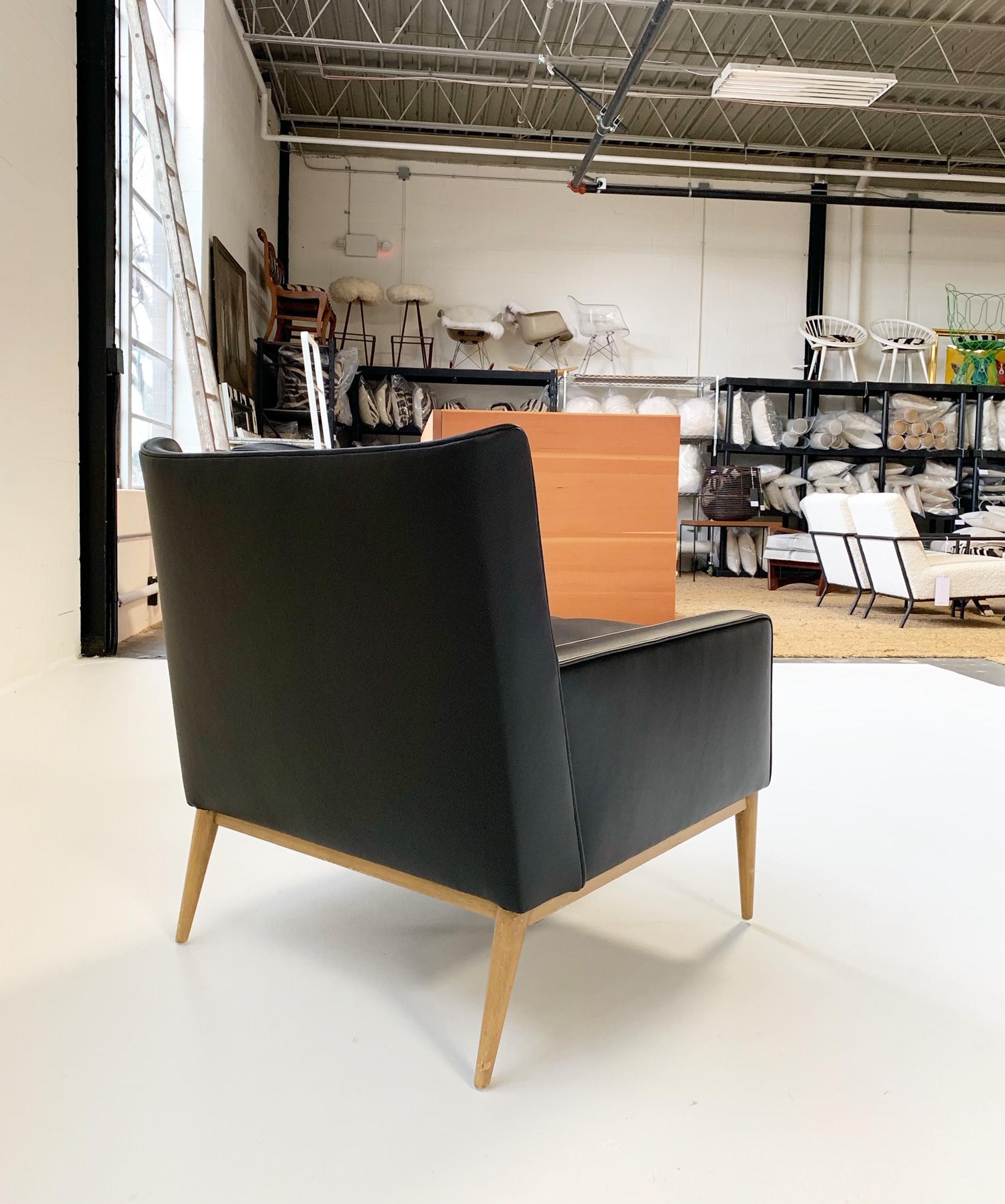 Paul McCobb for Directional Model 302 Lounge Chair in Loro Piana Bufalo Leather 1