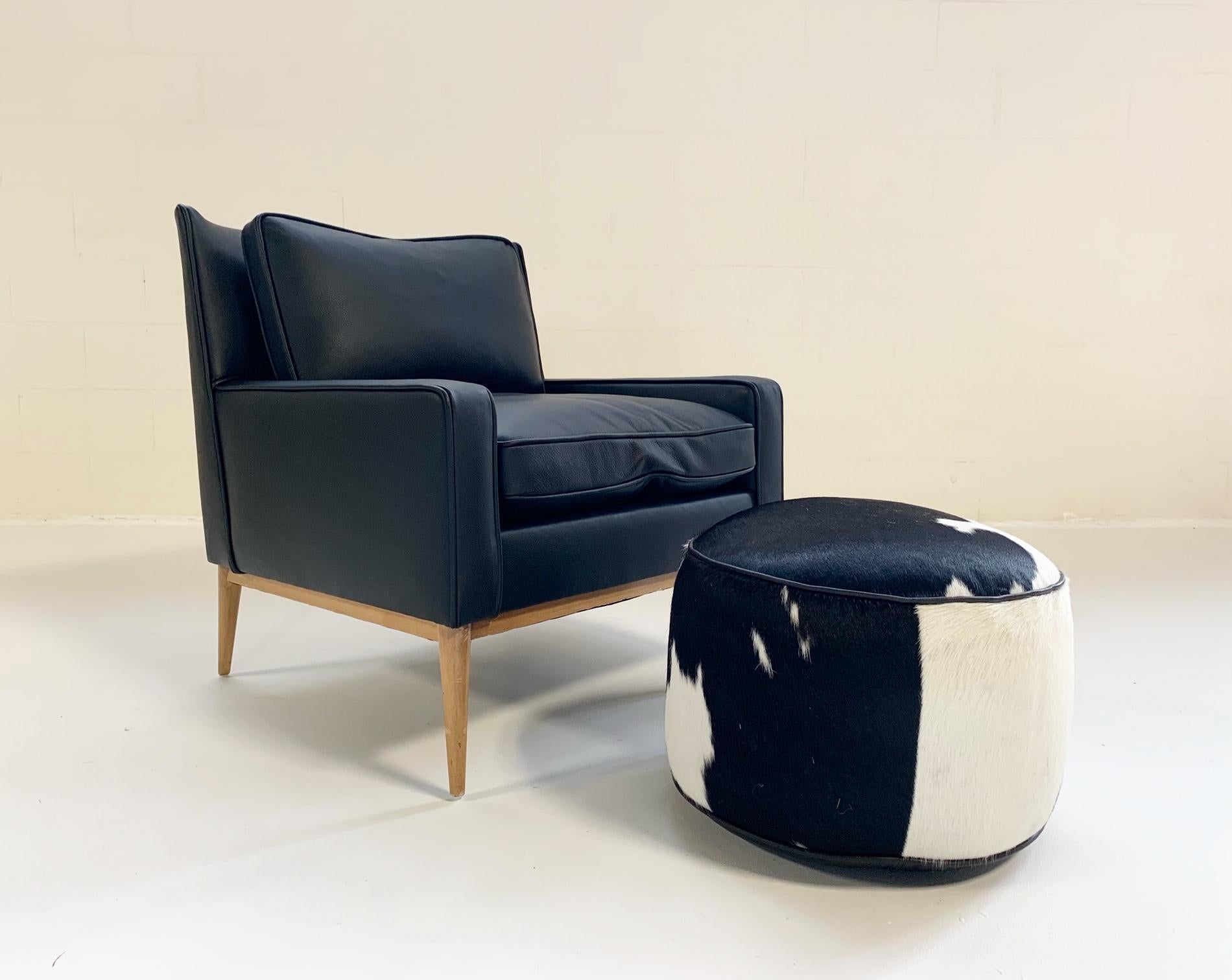 Paul McCobb for Directional Model 302 Lounge Chair in Loro Piana Bufalo Leather 2