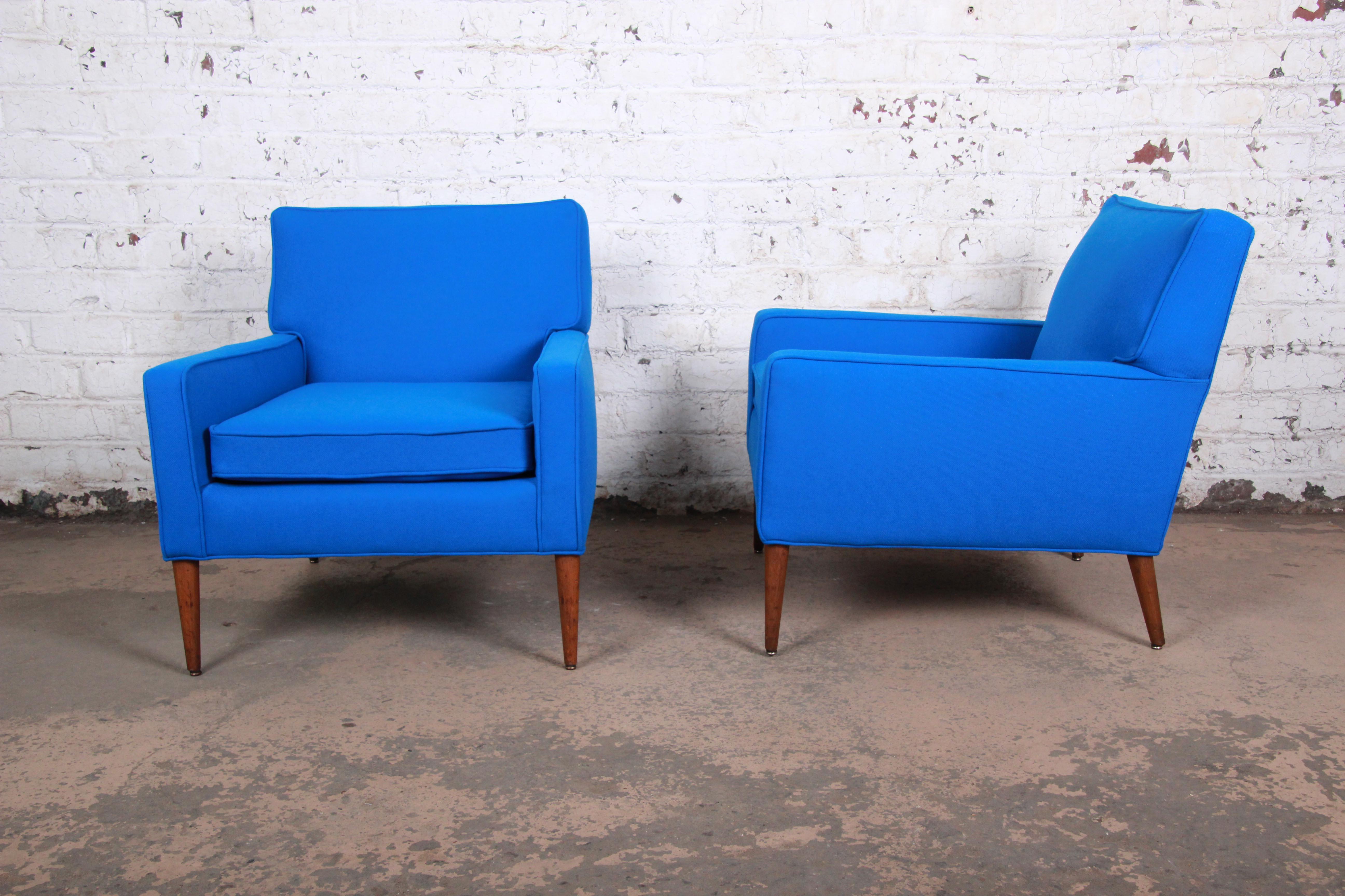 Paul McCobb for Directional Model 3022 Lounge Chairs, Newly Reupholstered In Good Condition In South Bend, IN