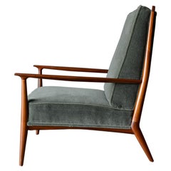 Paul McCobb for Directional Model 402 Walnut Frame Lounge Chair, ca. 1955