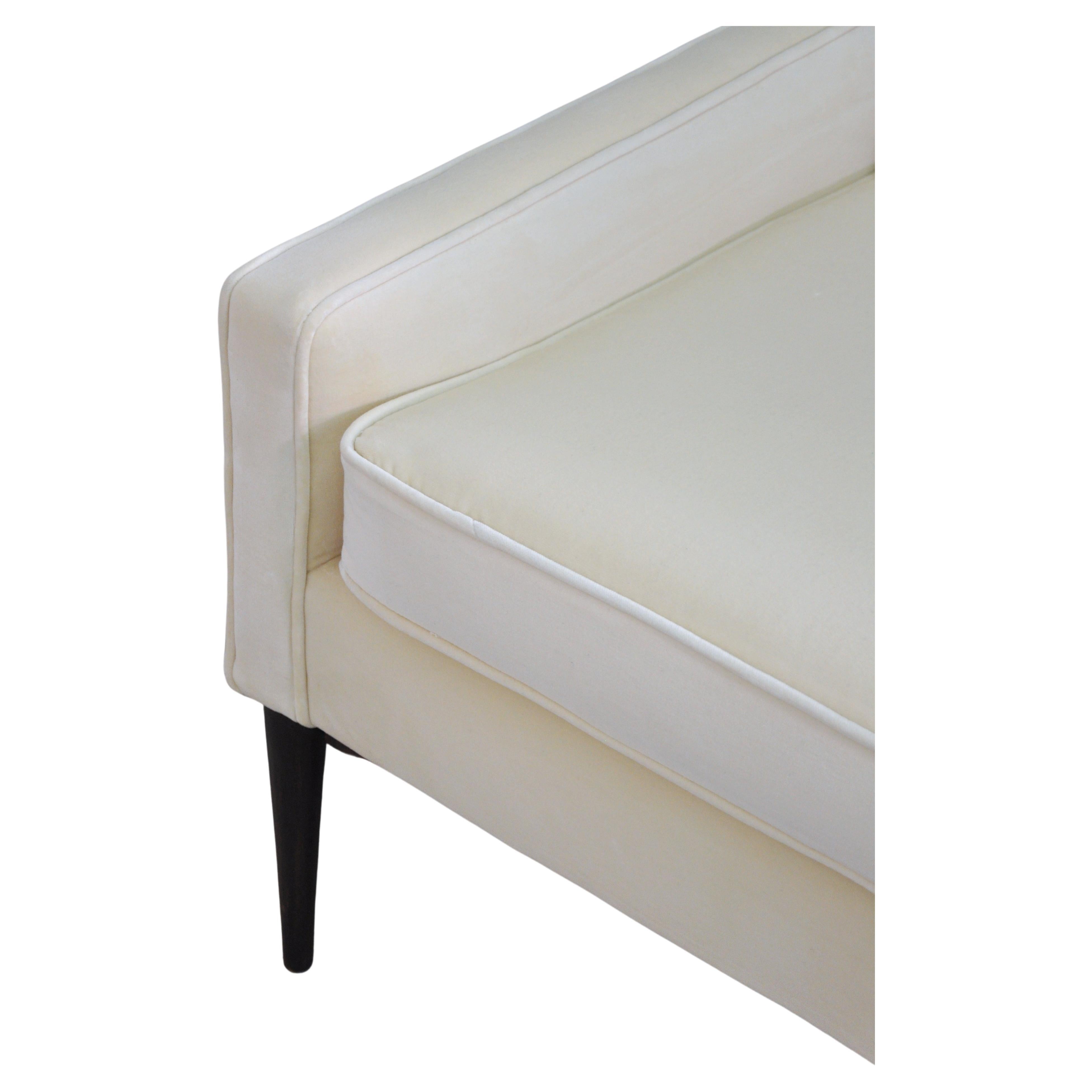 Off-White-Samt-Sofa von Paul McCobb für Directional, 1950er Jahre (20. Jahrhundert) im Angebot