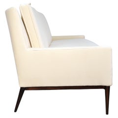 Paul McCobb for Directional Off-White Velvet Sofa, 1950s