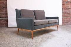Paul McCobb for Directional Settee in Maple and Mohair