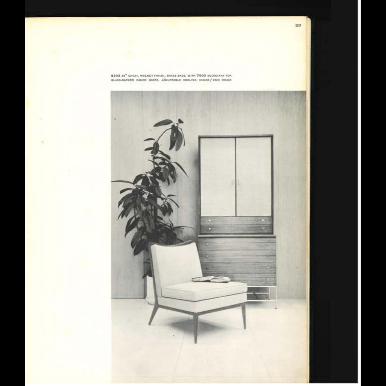 Paul McCobb per Directional Walnut Slipper Chairs in vendita 3