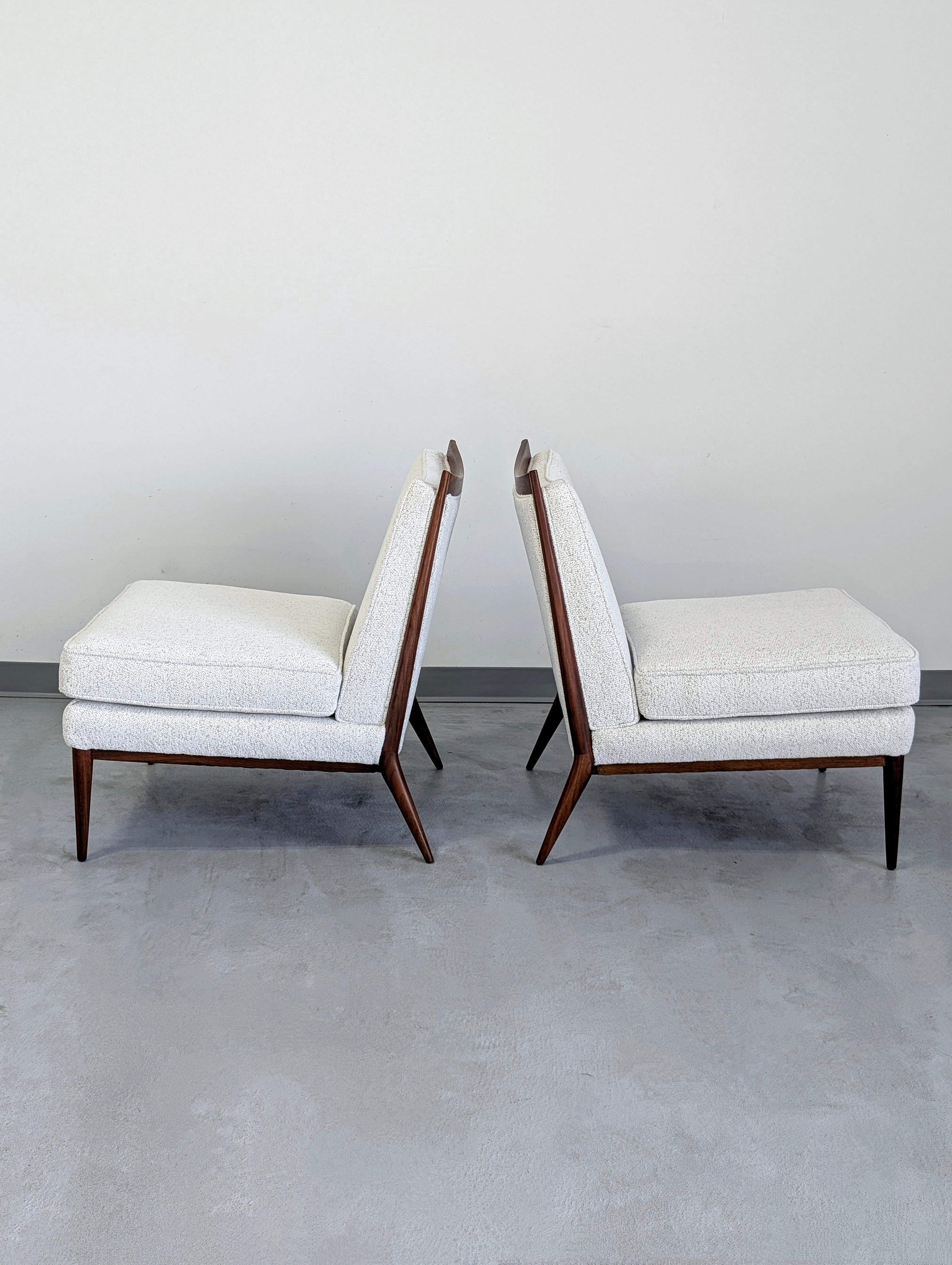 Altro Paul McCobb per Directional Walnut Slipper Chairs in vendita