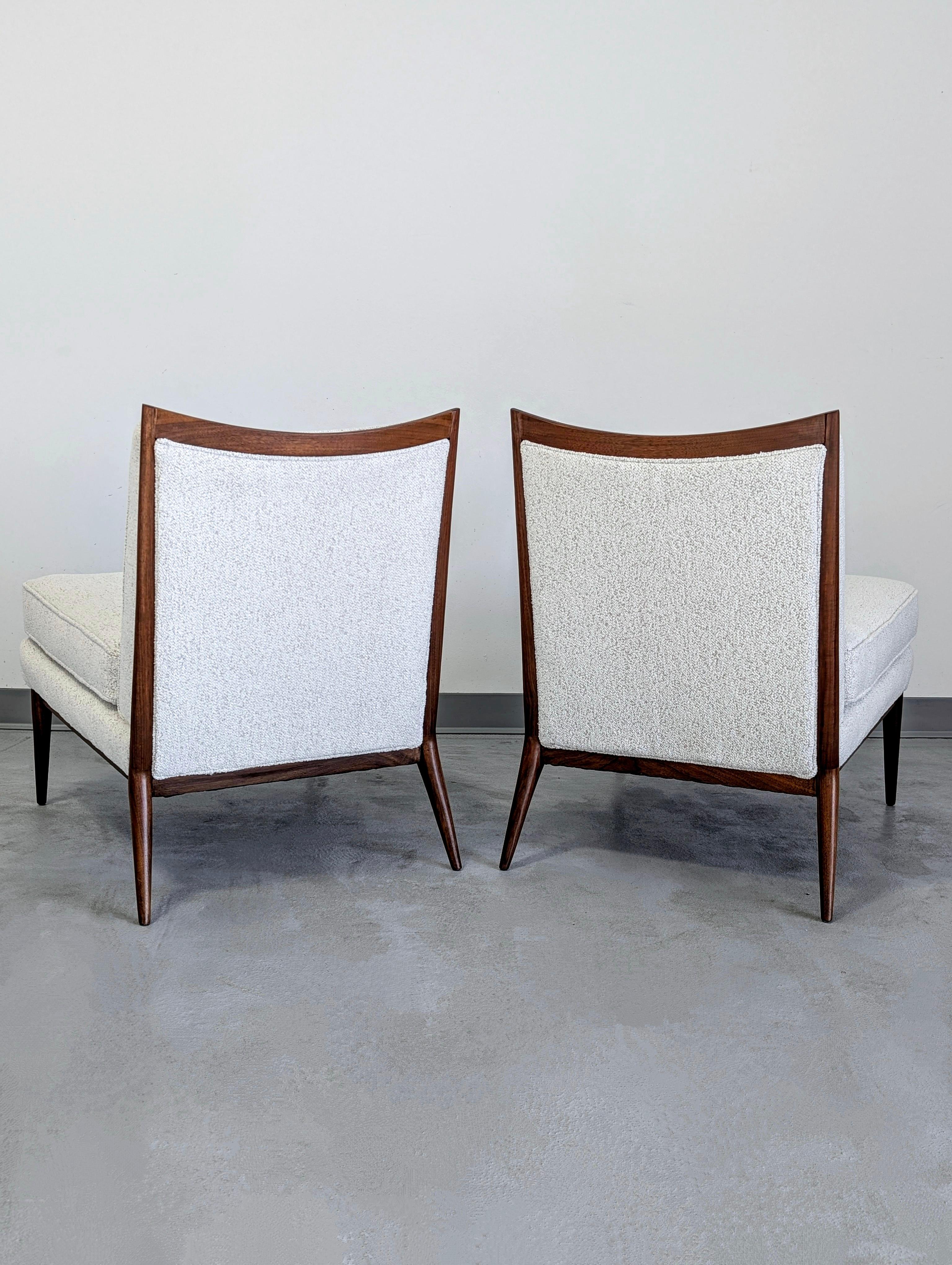Americano Paul McCobb per Directional Walnut Slipper Chairs in vendita