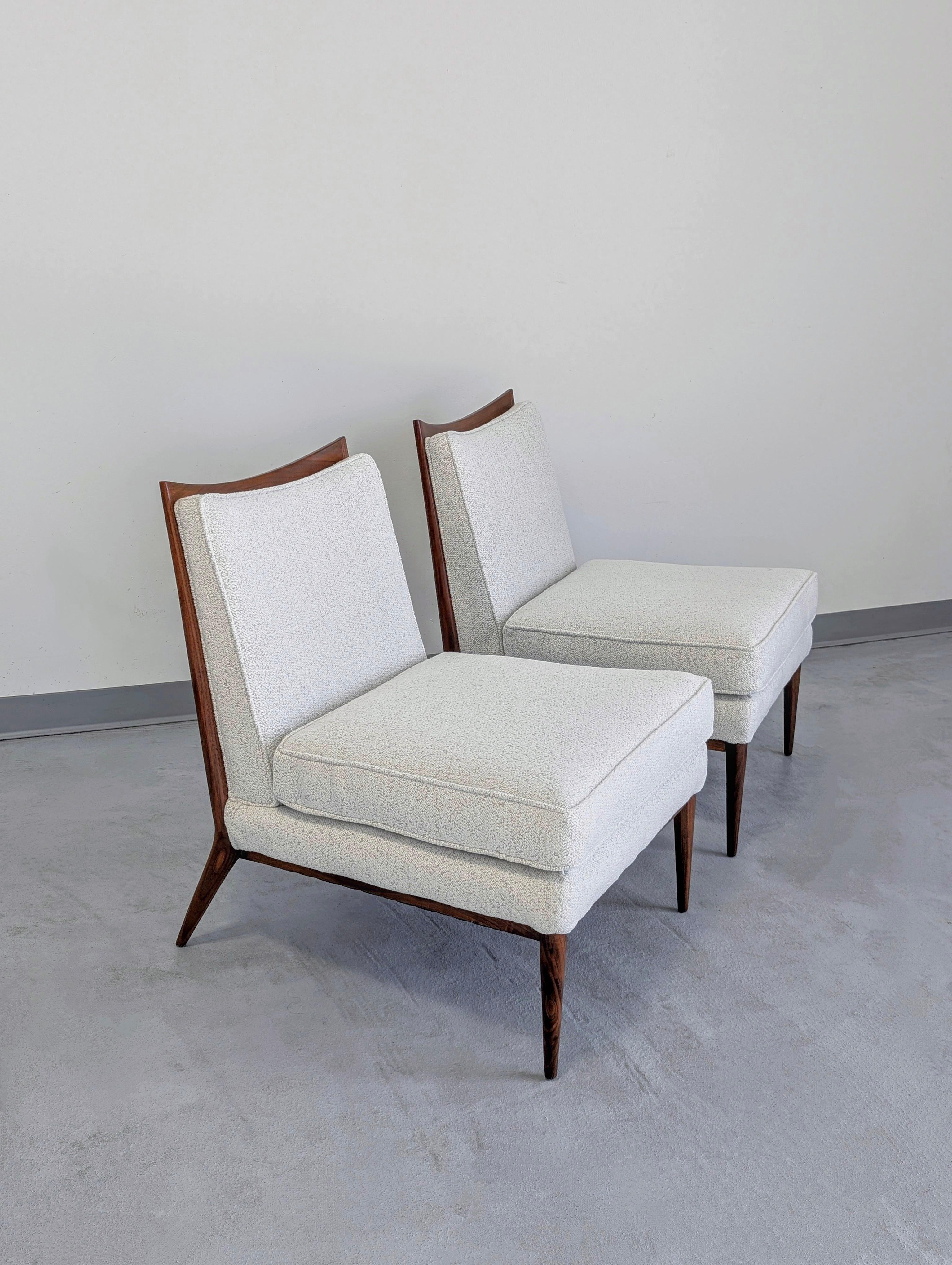 Paul McCobb per Directional Walnut Slipper Chairs in vendita 2