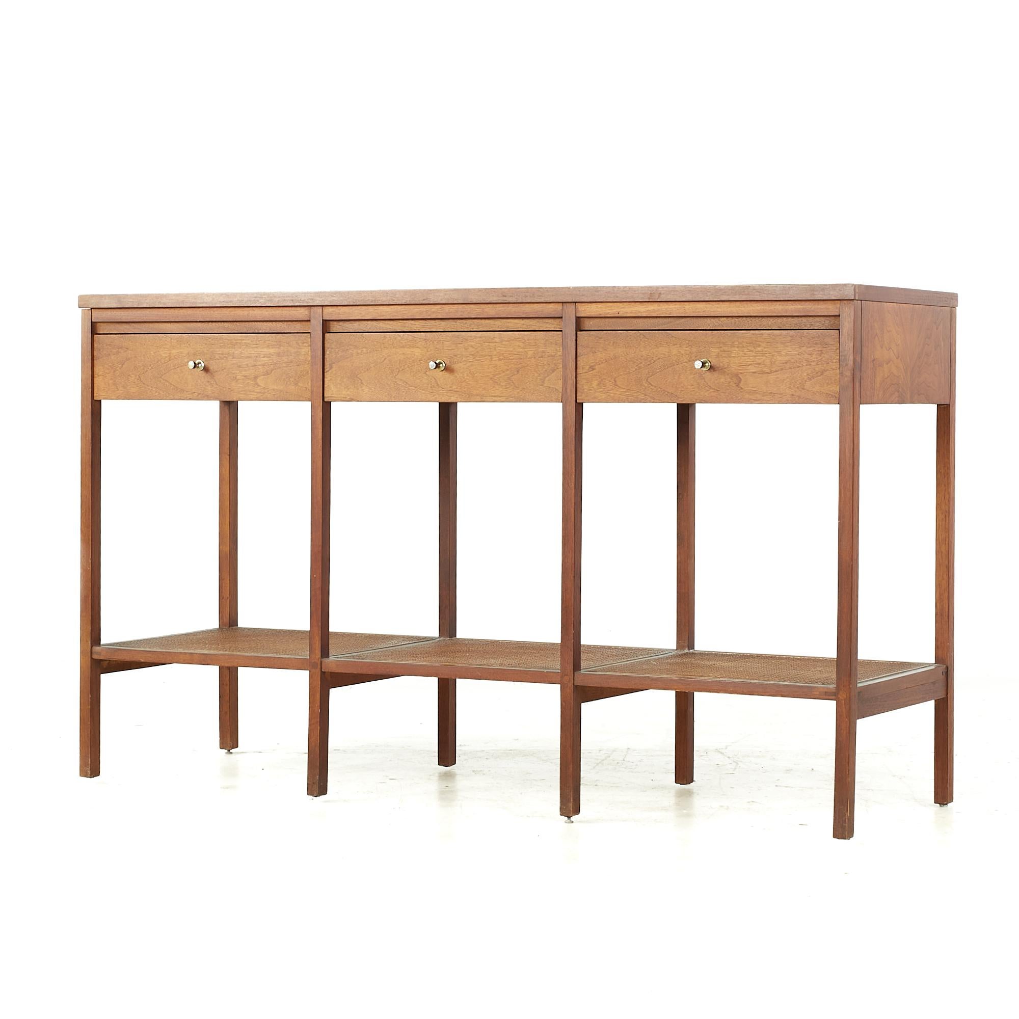 Mid-Century Modern Paul McCobb for Lane Delineator Midcentury Rosewood and Cane Console Table