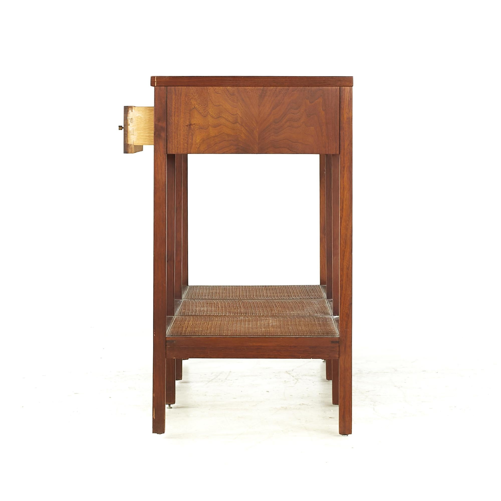 Late 20th Century Paul McCobb for Lane Delineator Midcentury Rosewood and Cane Console Table