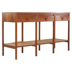Vintage Paul McCobb for Lane Delineator Mid Century Rosewood and Cane Console Table