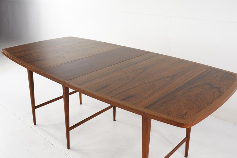 Paul McCobb for Lane Delineator Mid Century Rosewood Dining Table with 3 Leaves For Sale 4