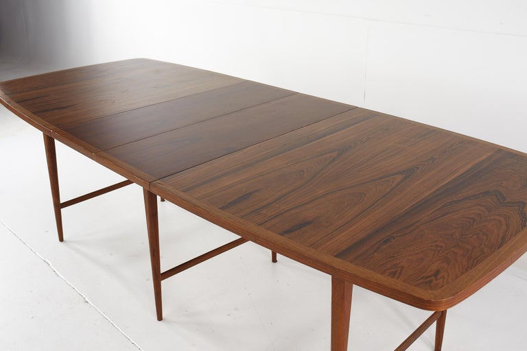 Paul McCobb for Lane Delineator Mid Century Rosewood Dining Table with 3 Leaves For Sale 8