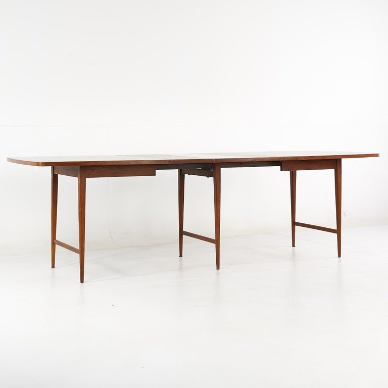 Paul McCobb for Lane Delineator Mid Century Rosewood Dining Table with 3 Leaves For Sale 9