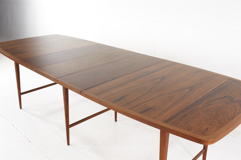 Paul McCobb for Lane Delineator Mid Century Rosewood Dining Table with 3 Leaves For Sale 12