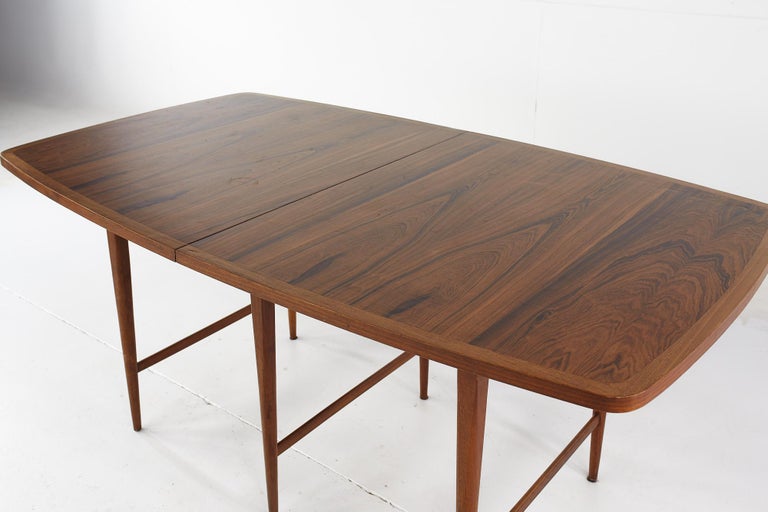 Late 20th Century Paul McCobb for Lane Delineator Mid Century Rosewood Dining Table with 3 Leaves For Sale