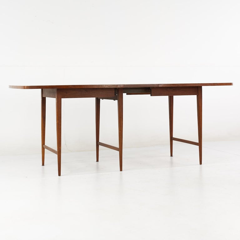 Paul McCobb for Lane Delineator Mid Century Rosewood Dining Table with 3 Leaves For Sale 1