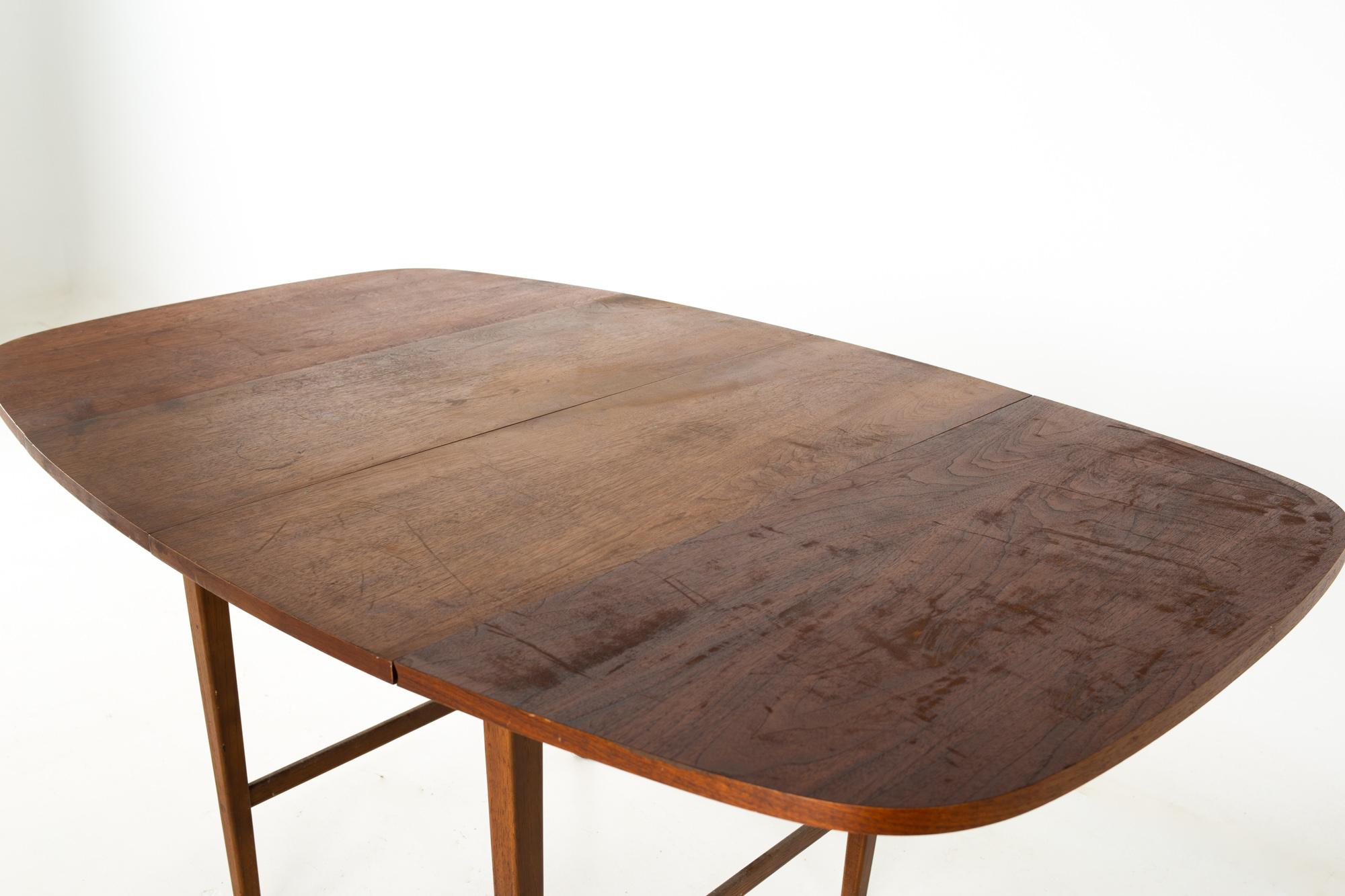 Mid-20th Century Paul McCobb for Lane Mid Century Walnut Drop-Leaf Dining Table For Sale