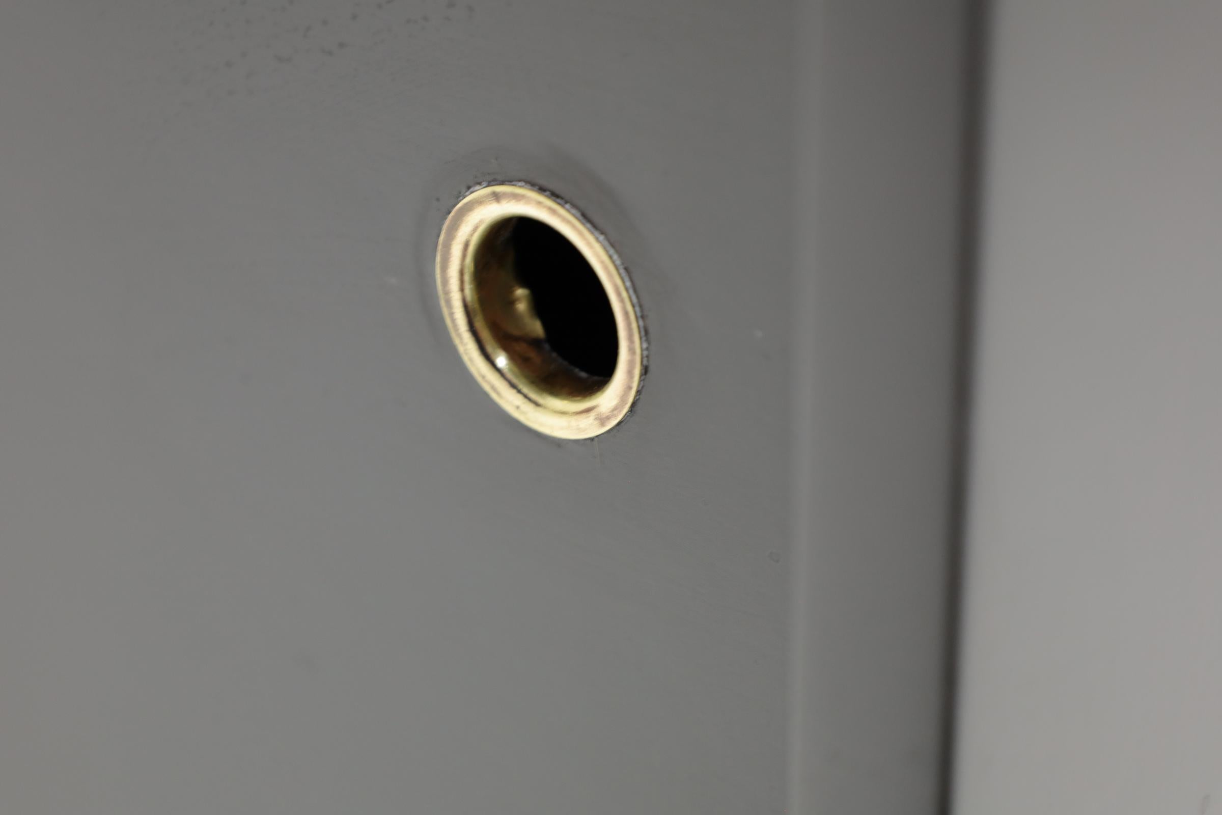Brass Paul McCobb for Planner Group Espresso-Stained Credenza For Sale