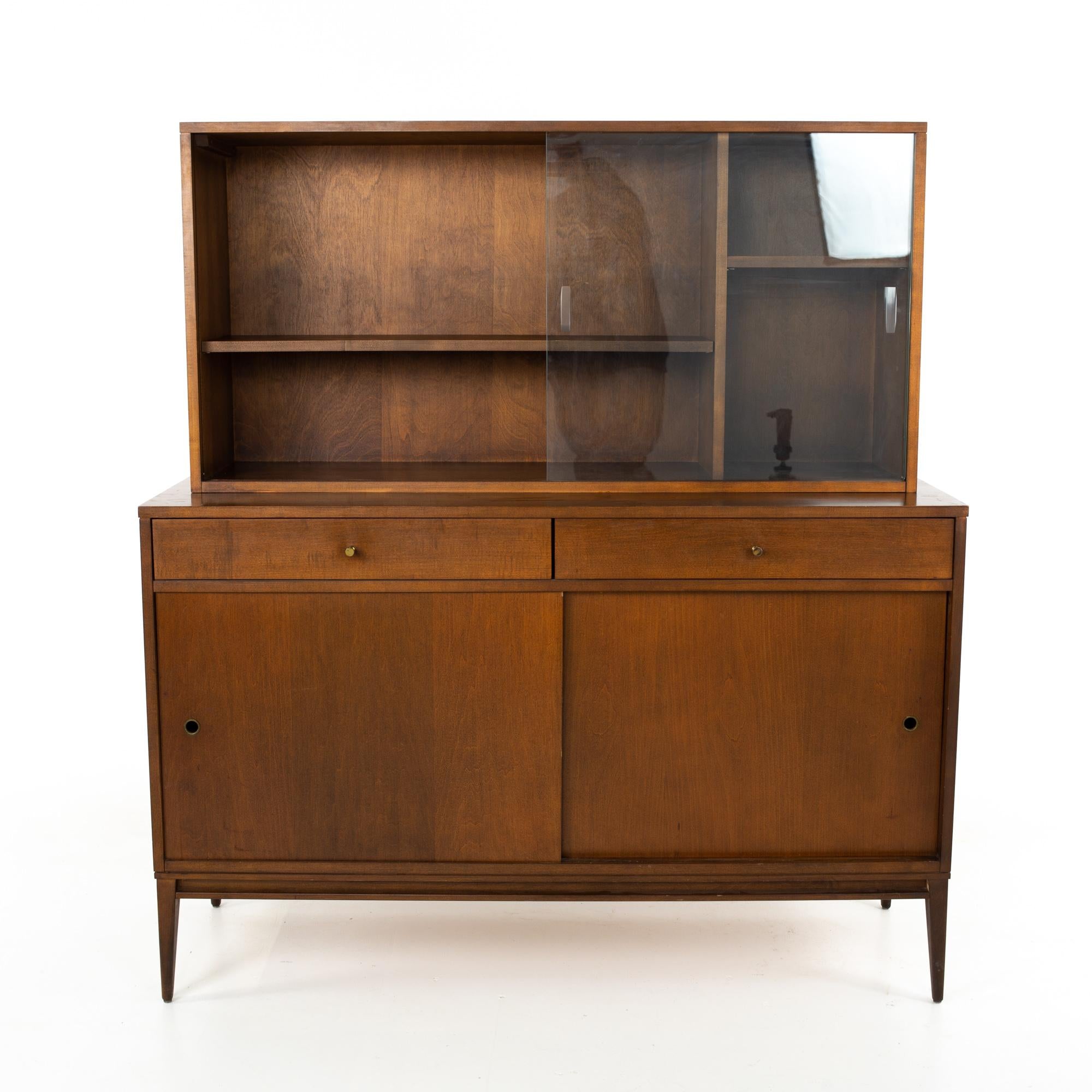 Paul McCobb for Planner Group midcentury solid wood sideboard credenza buffet and hutch
Buffet and hutch measure: 52.25 wide x 18.25 deep x 57.5 inches high

This price includes getting this piece in what we call restored vintage condition. That