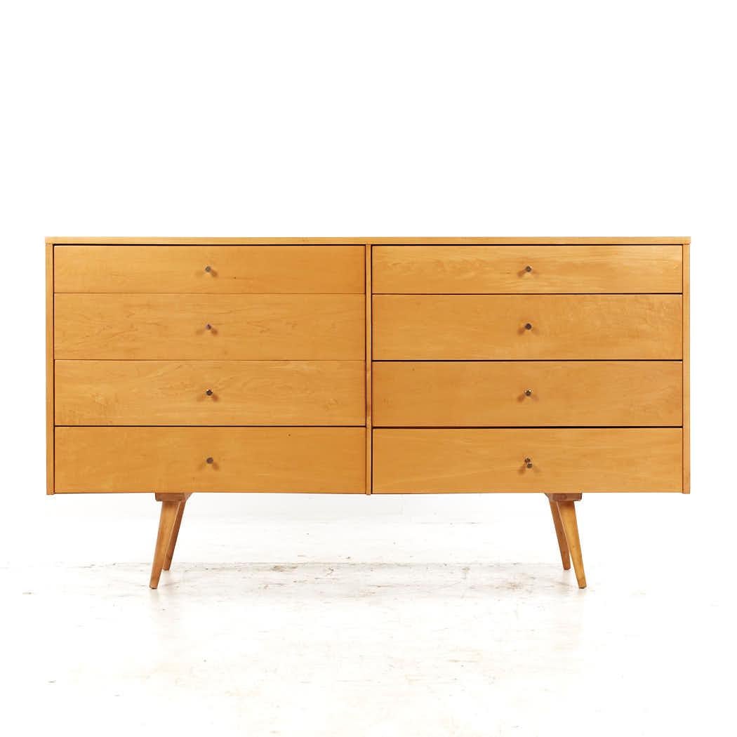 Paul McCobb for Planner Group Mid Century 8 Drawer Lowboy Dresser

This lowboy measures: 60 wide x 18.25 deep x 33.25 inches high

All pieces of furniture can be had in what we call restored vintage condition. That means the piece is restored upon